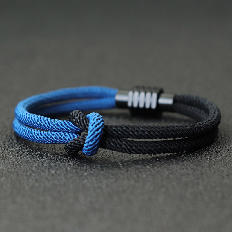 Rope Bracelet Fashion Men Women Square Knot Bracelets Outdoor Magnet Bangles New