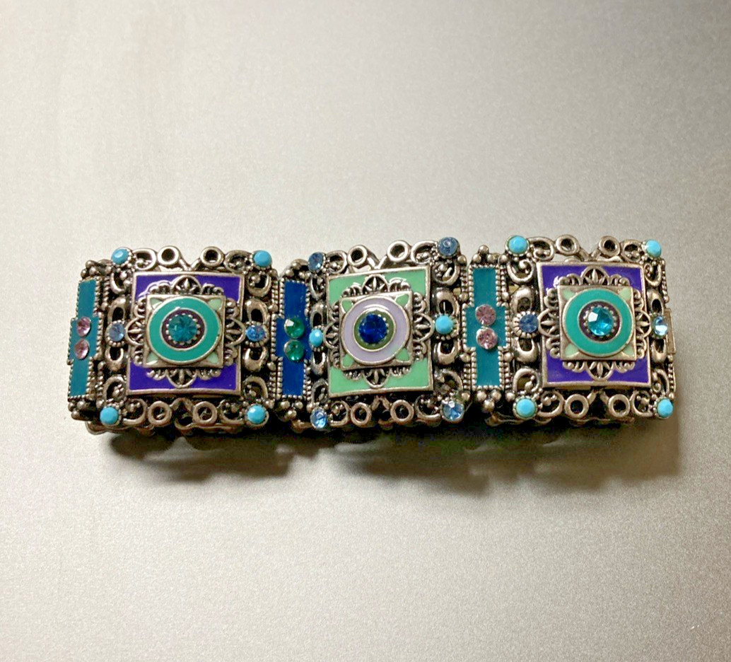 Rain Jewelry Collection Bracelet – Circle in Square Multicolor (blue/purple)