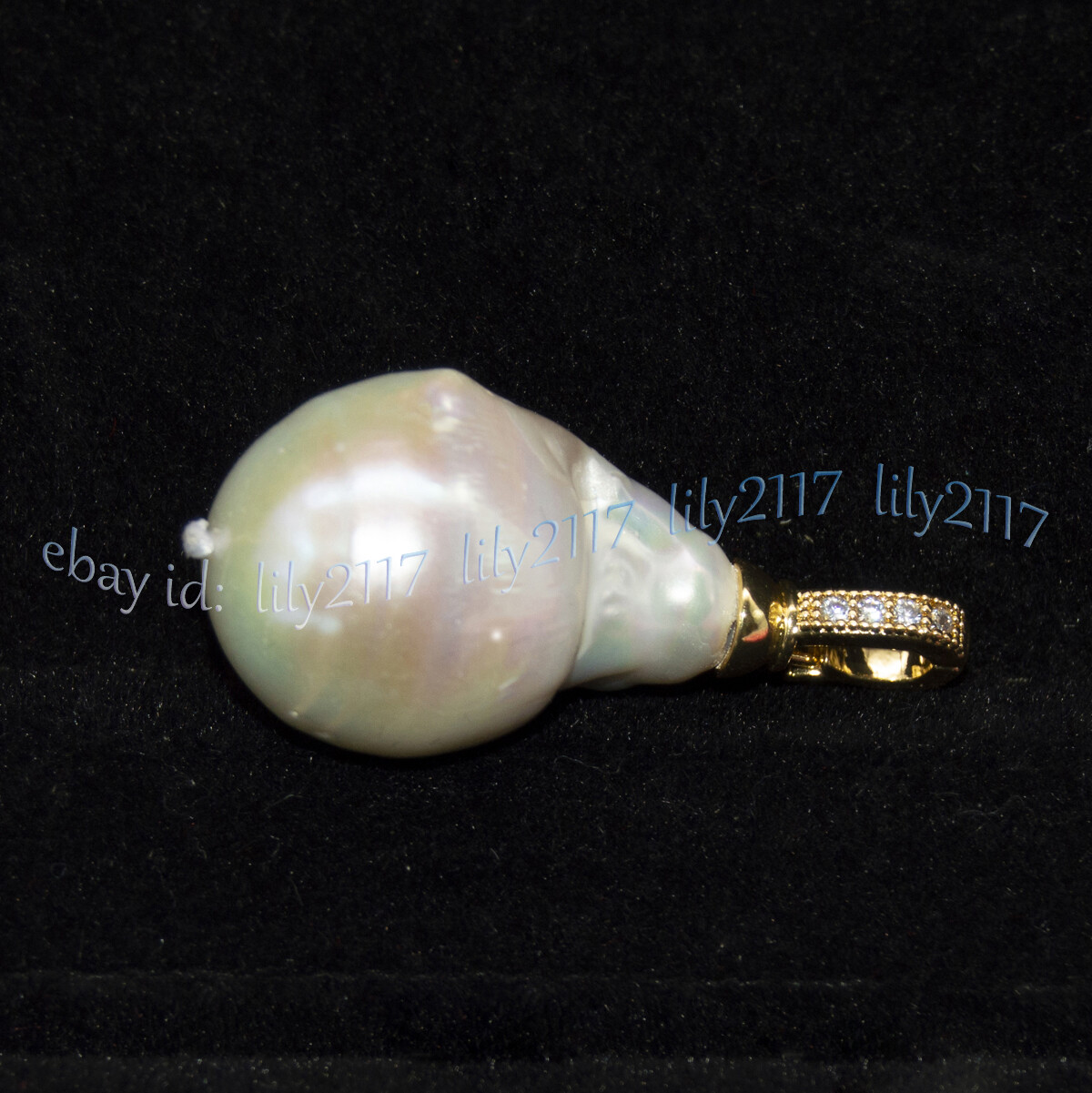 Huge 15x20mm Real Natural White Keshi Baroque Pearl Pendant