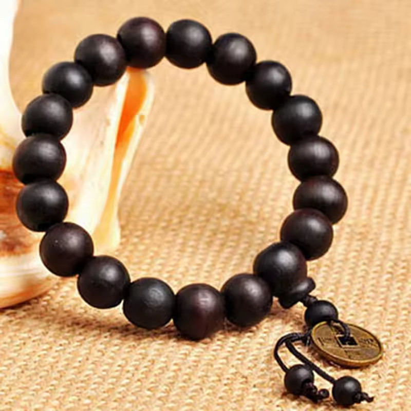 1Pc Wood Bead New Bangle Prayer Women Men Lucky Religion Bracelets Charm Jewelry