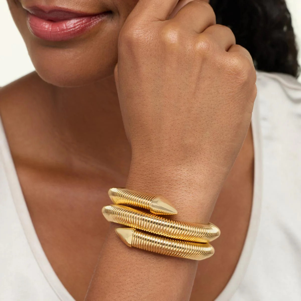 Bellezza Bronze Tubogas Coil Bracelet, 7″