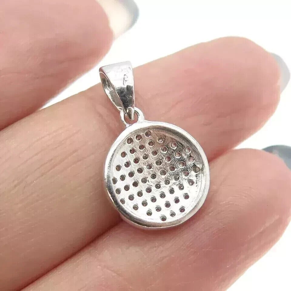 Round Cut Simulated Diamond Unisex Stunning Round Pendant 14K White Gold Plated