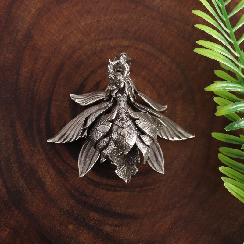 Flower Fairy Jewelry Vintage Silvery Sexy Fairy Tale Angel Pendant Necklace