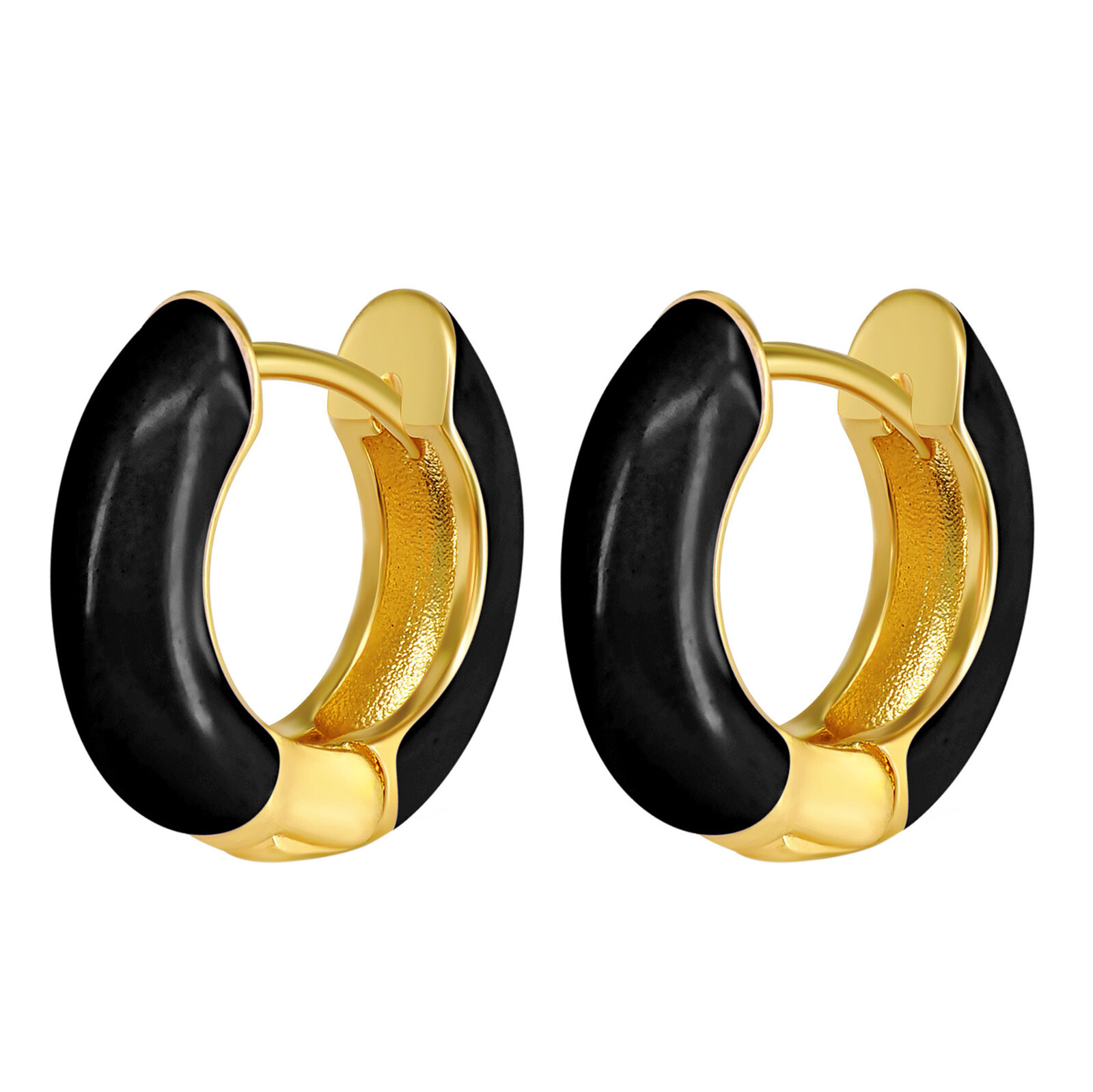 Women’s Hypoallergenic Stainless Steel Enamel Huggie Hoop Earrings s925 Pin