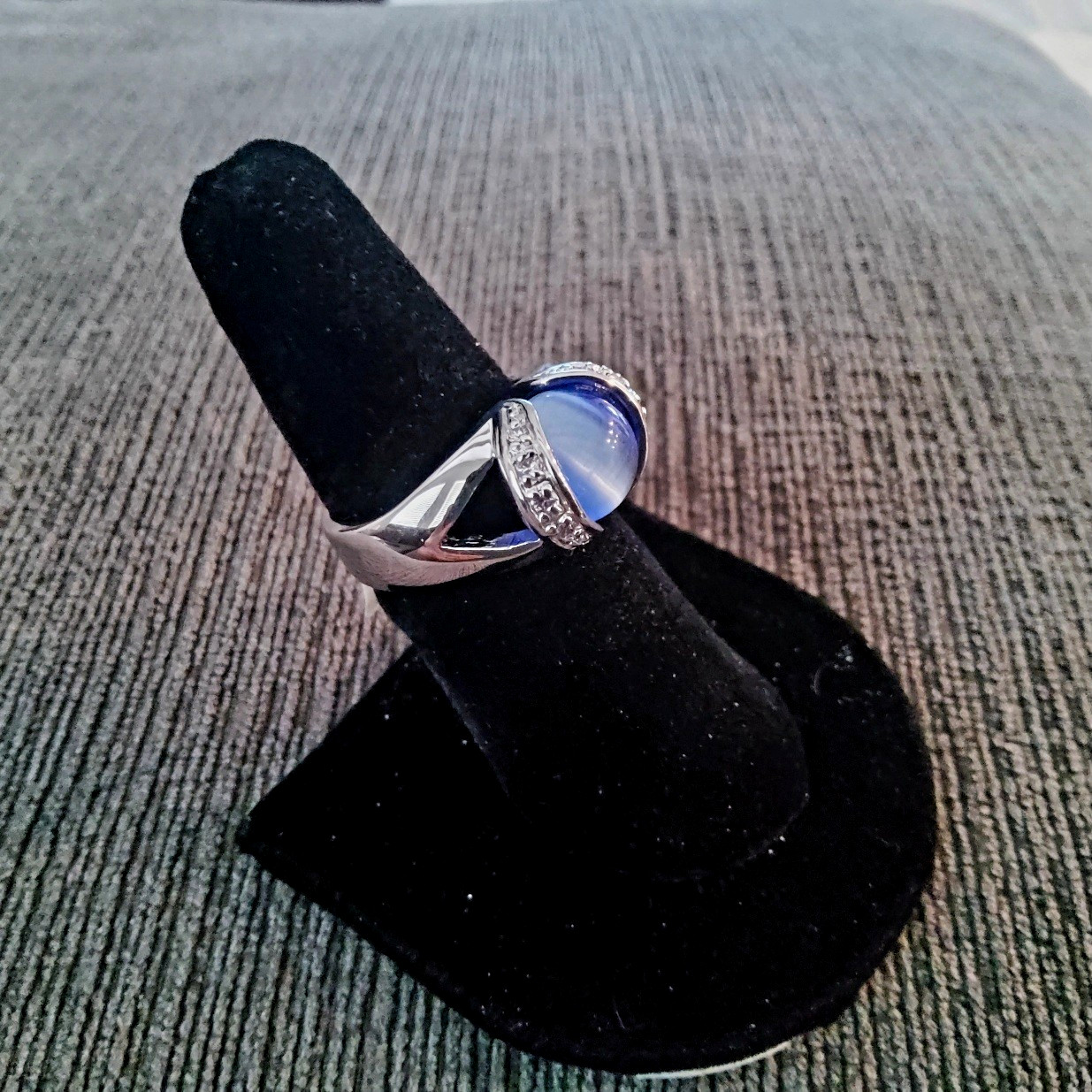 Park Lane Vault RING – Silver Band w/Swarovski + 3 Different Centers – SZ 10