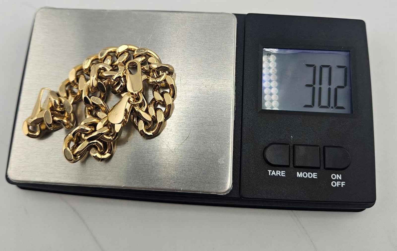 8.5in 14k Gold Plated 7.8mm Miami Cuban Bracelet
