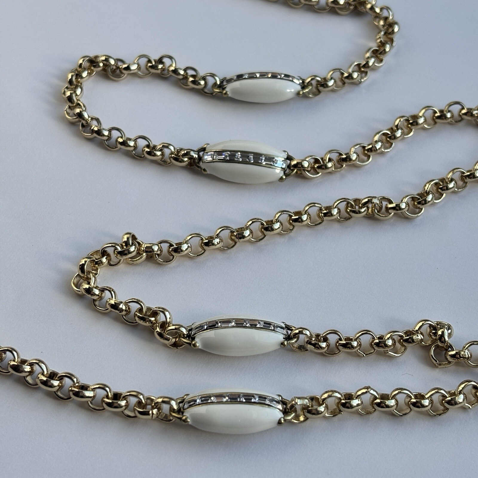 HEIDI DAUS X Dome Long Strand (4 Stations/White/Toggle-Closure) Chain Necklace