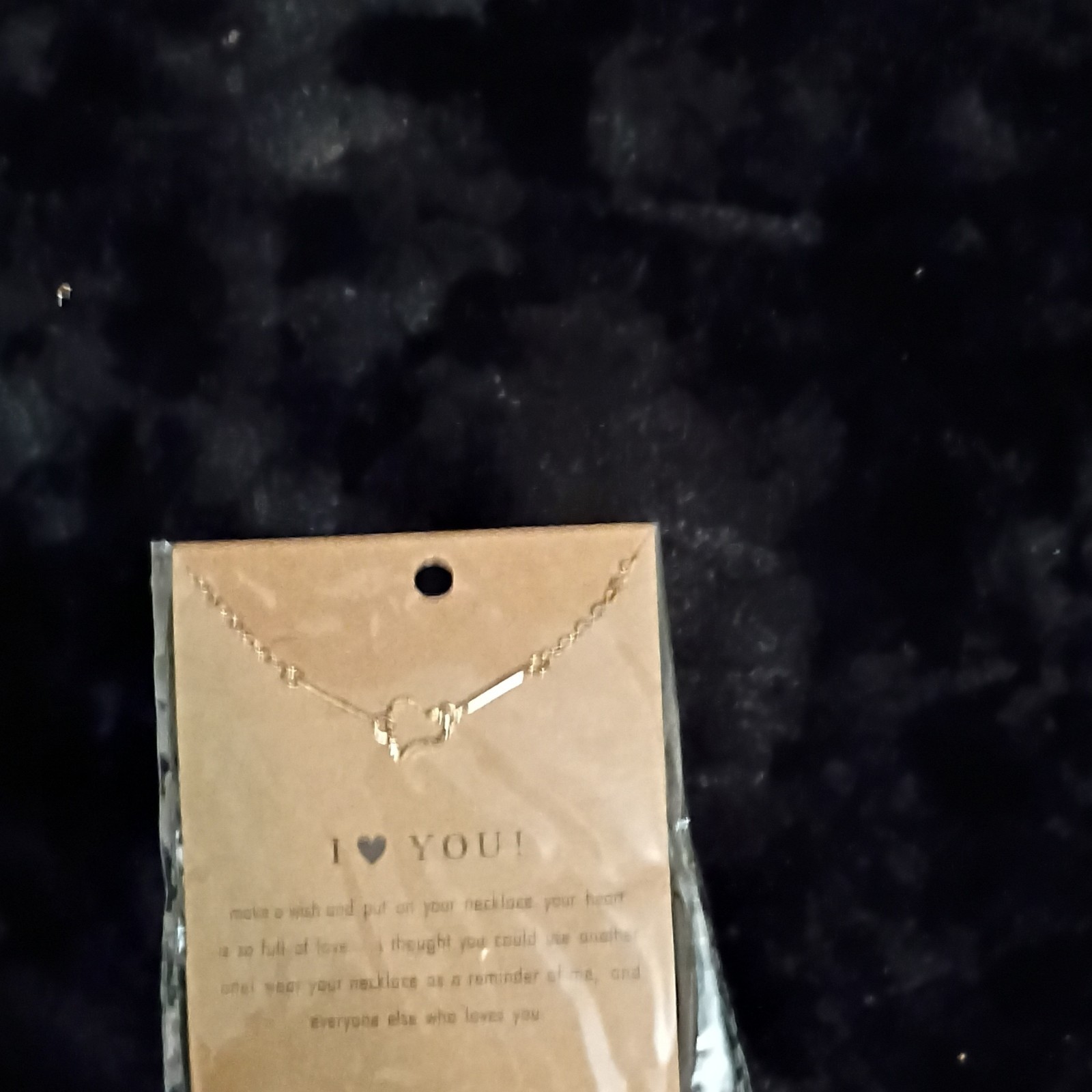 Love Heart Charm Pendant Necklace Gold Tone Metal Cable Chain No Stone