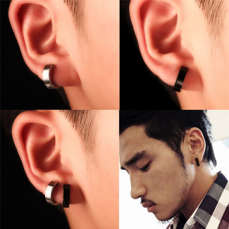 2pcs Stainless Steel Ear Cuff Helix Cartilage Clip On Wrap Earrings Non-Piercing