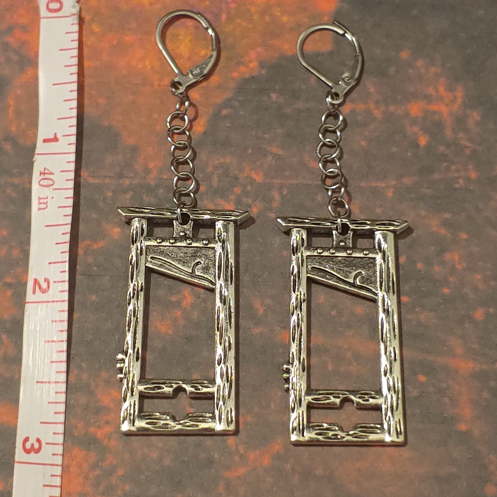 Guillotine Dangle Earrings Punk Goth Halloween