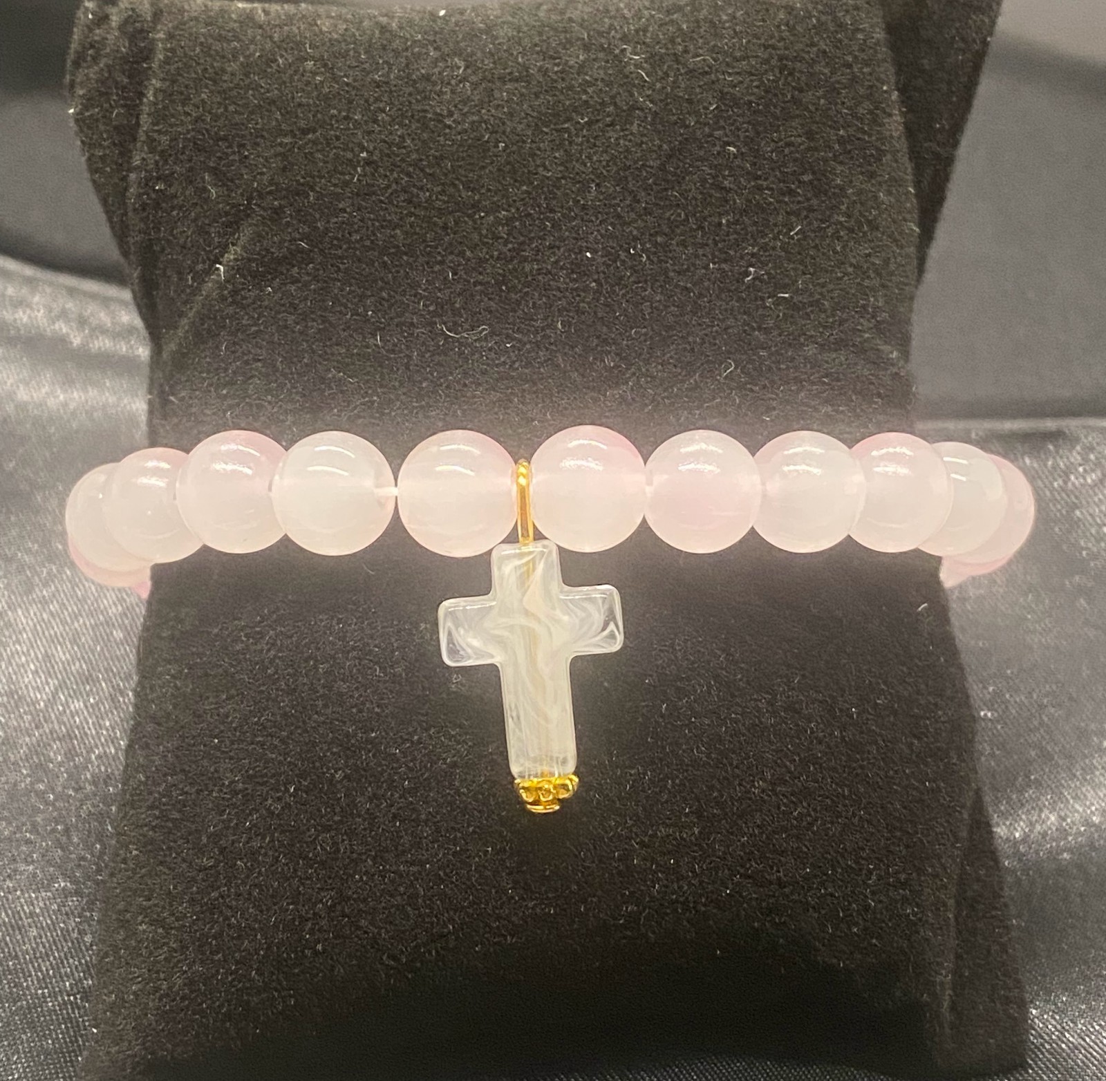 Handmade Beaded Cross Bracelet