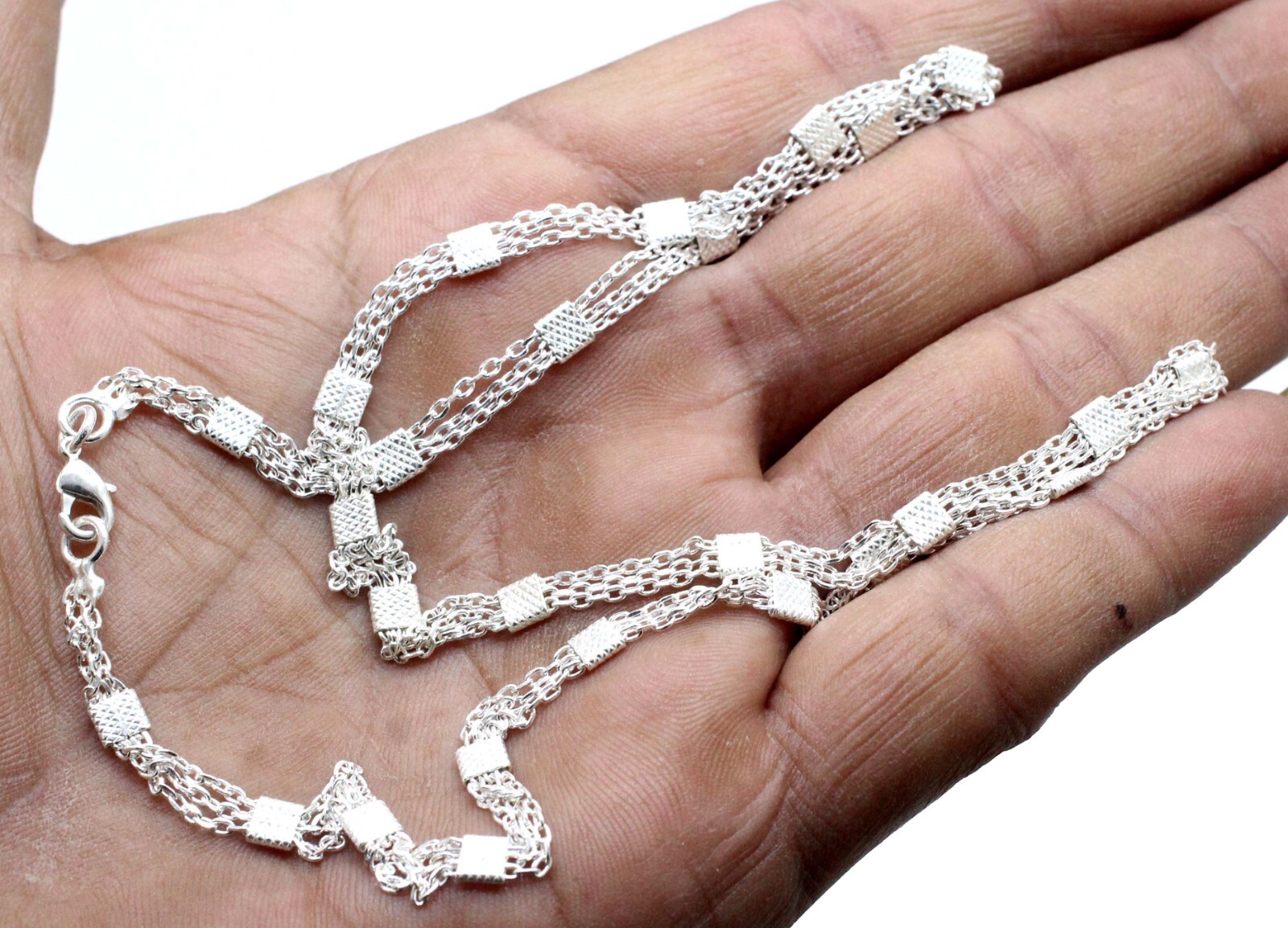925 Sterling Silver Handmade Jewelry Beautiful Adorable Chain Necklace For Gift