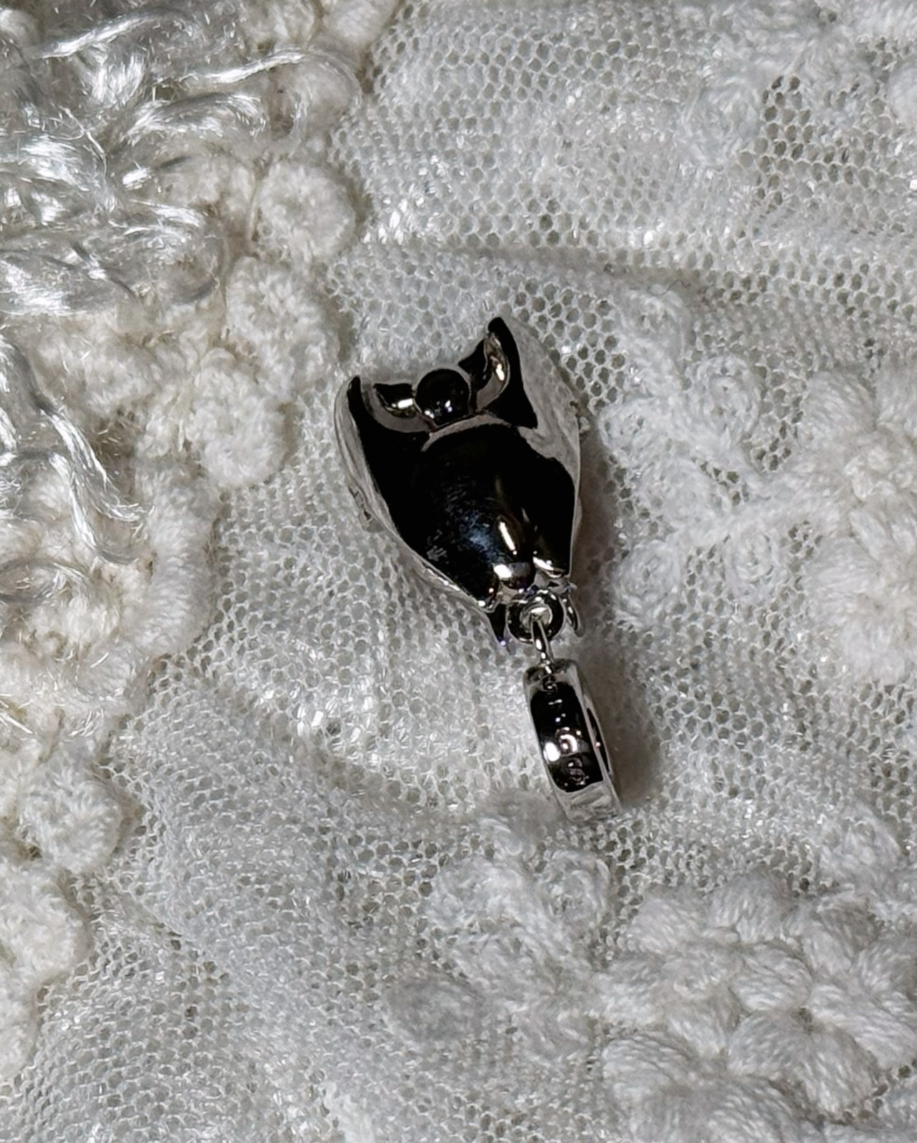 Gnoce Magical Vampire Bat Halloween Dangle Openable Charm Sterling Silver S925