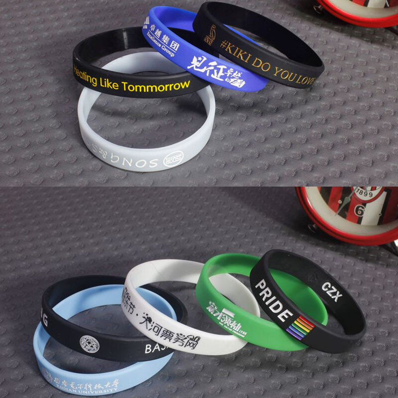 1x Motivation Anti-lost Custom Engraved Silicone Wristband Personalized Bracelet