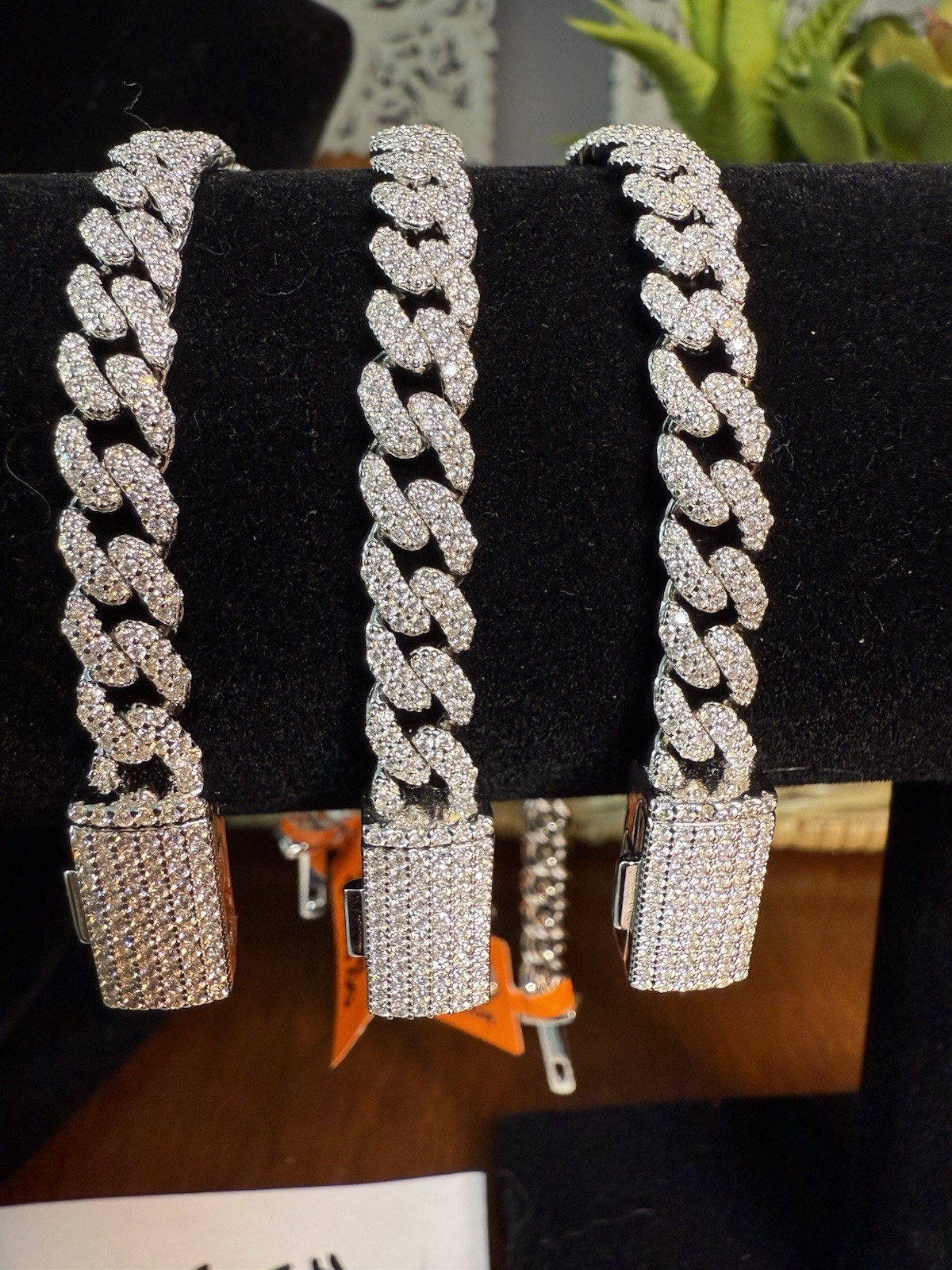6.5MM Moissanite Miami Cuban Bracelet SOLID 925 Silver 6.5” – 7.0”