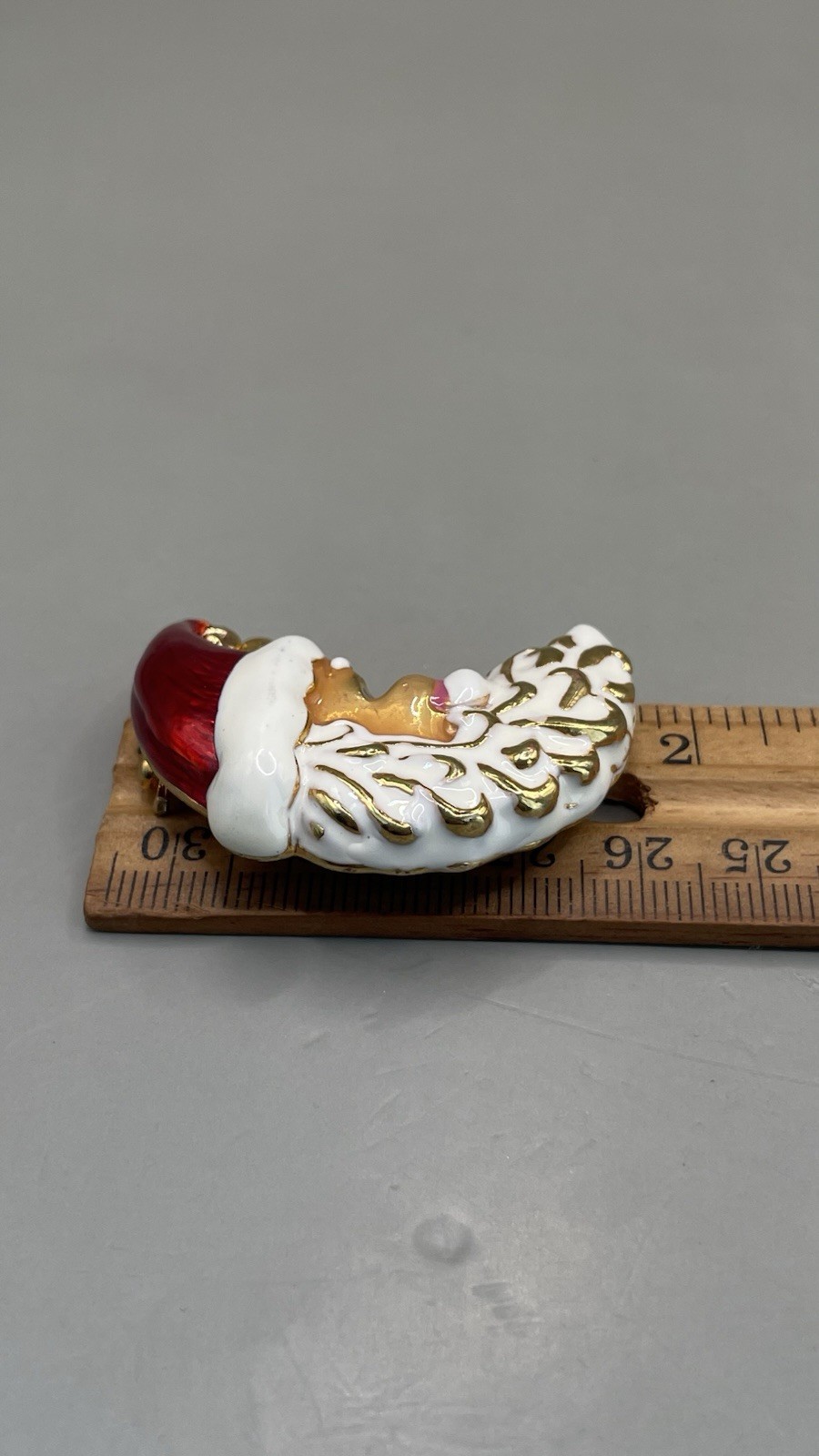 Christopher Radko Women’s Brooch Santa Claus Gold Tone Metal Enamel Rhinestone
