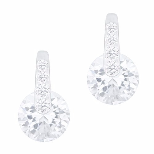 Orrous 18k Gold Plated Round Cubic Zirconia Solitaire Stud Earrings 3.35 carats
