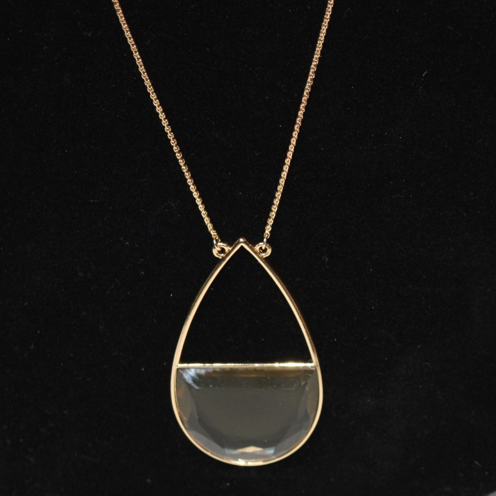 Loft Half Circle Stone Pendant Necklace Set New on Card MSRP $39.50