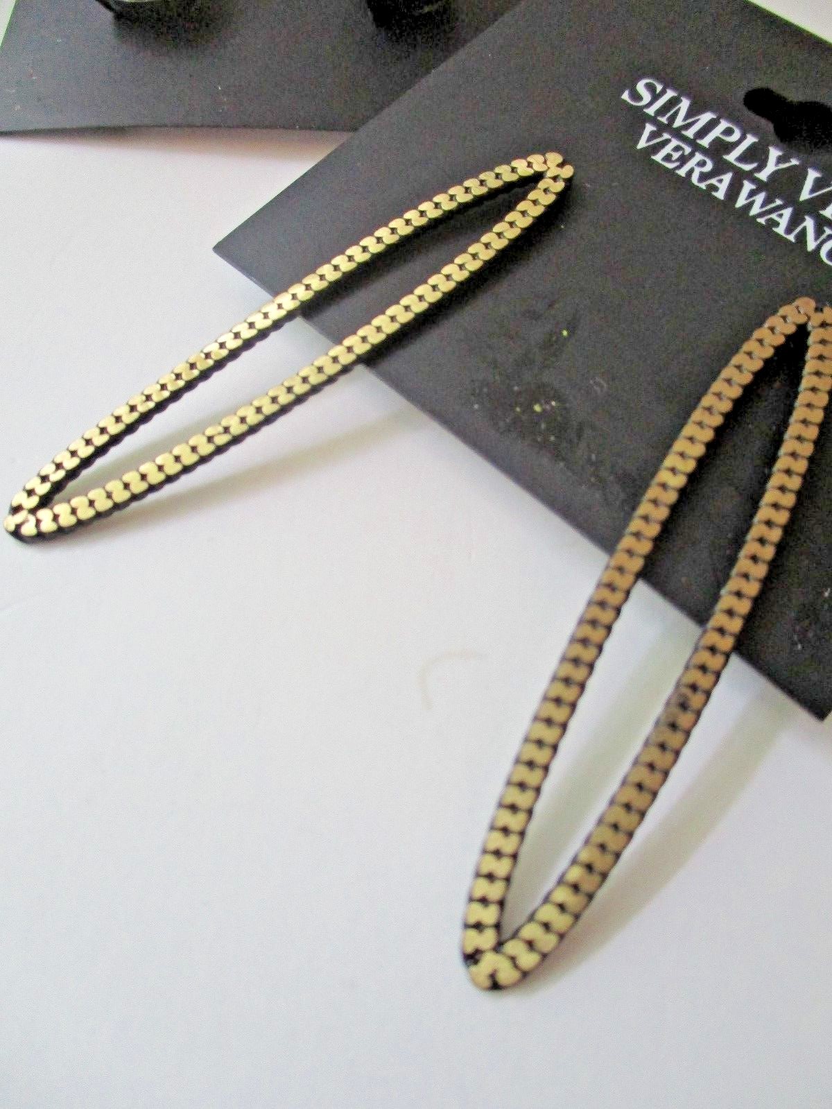 Lot of 2 NEW Simply Vera Wang Earrings silver plated FREE SHIP rhinestone