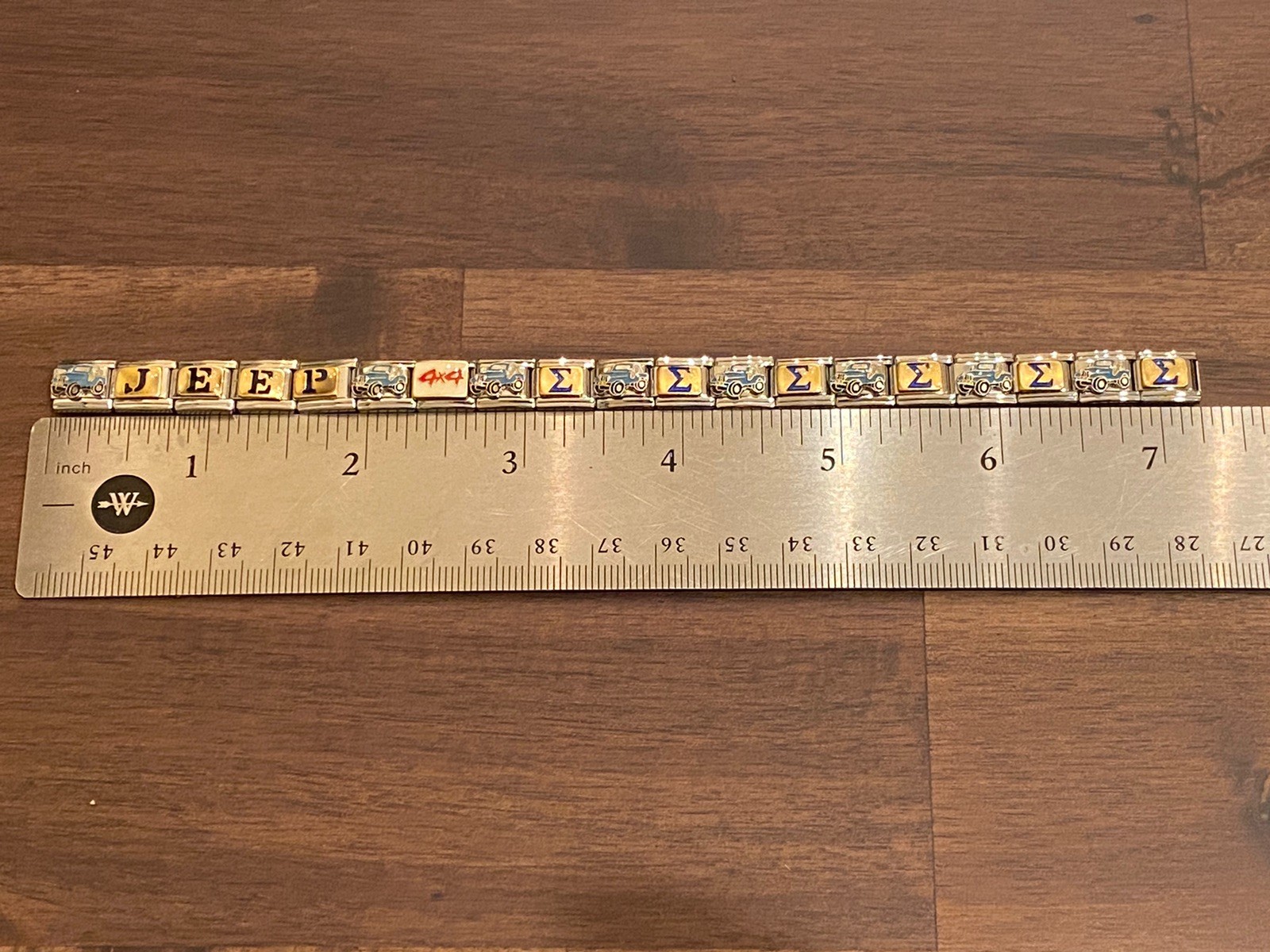19 Charm Jeep *Completed Bracelet * Italian Charm New