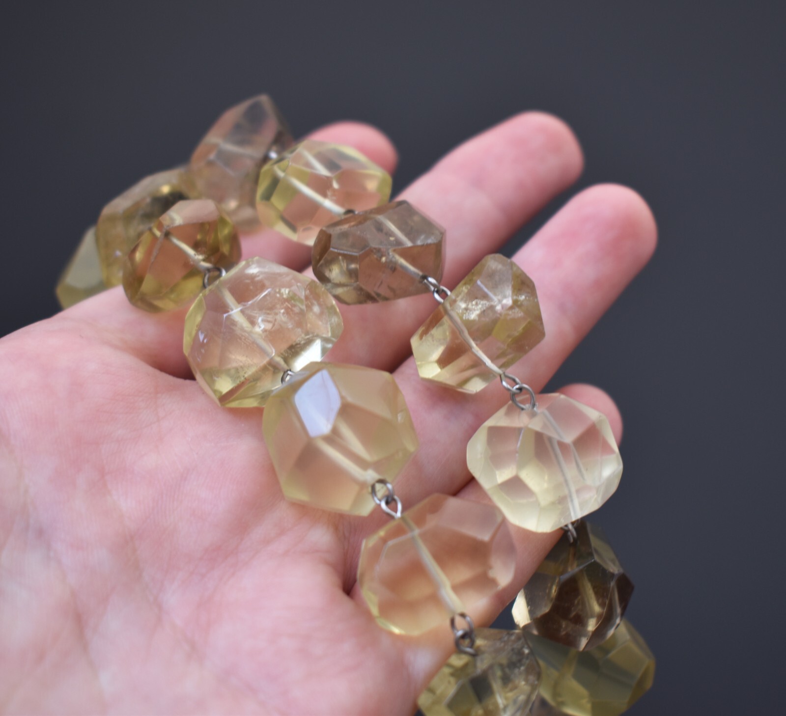 Super chunky crystal necklace, statement raw stone necklace for women