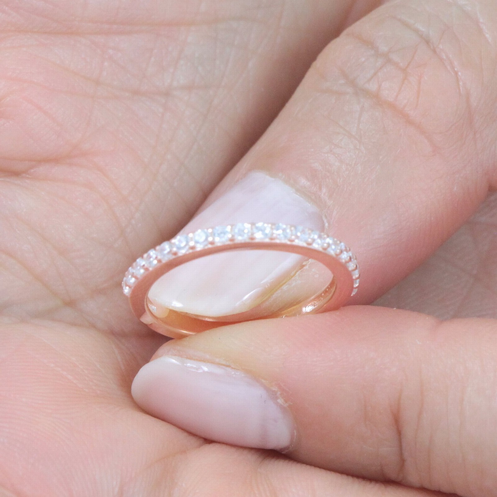 Rose Gold Plate 925 Sterling Silver 1.9mm Wedding Band Ring Size 2.5-15 SA52R