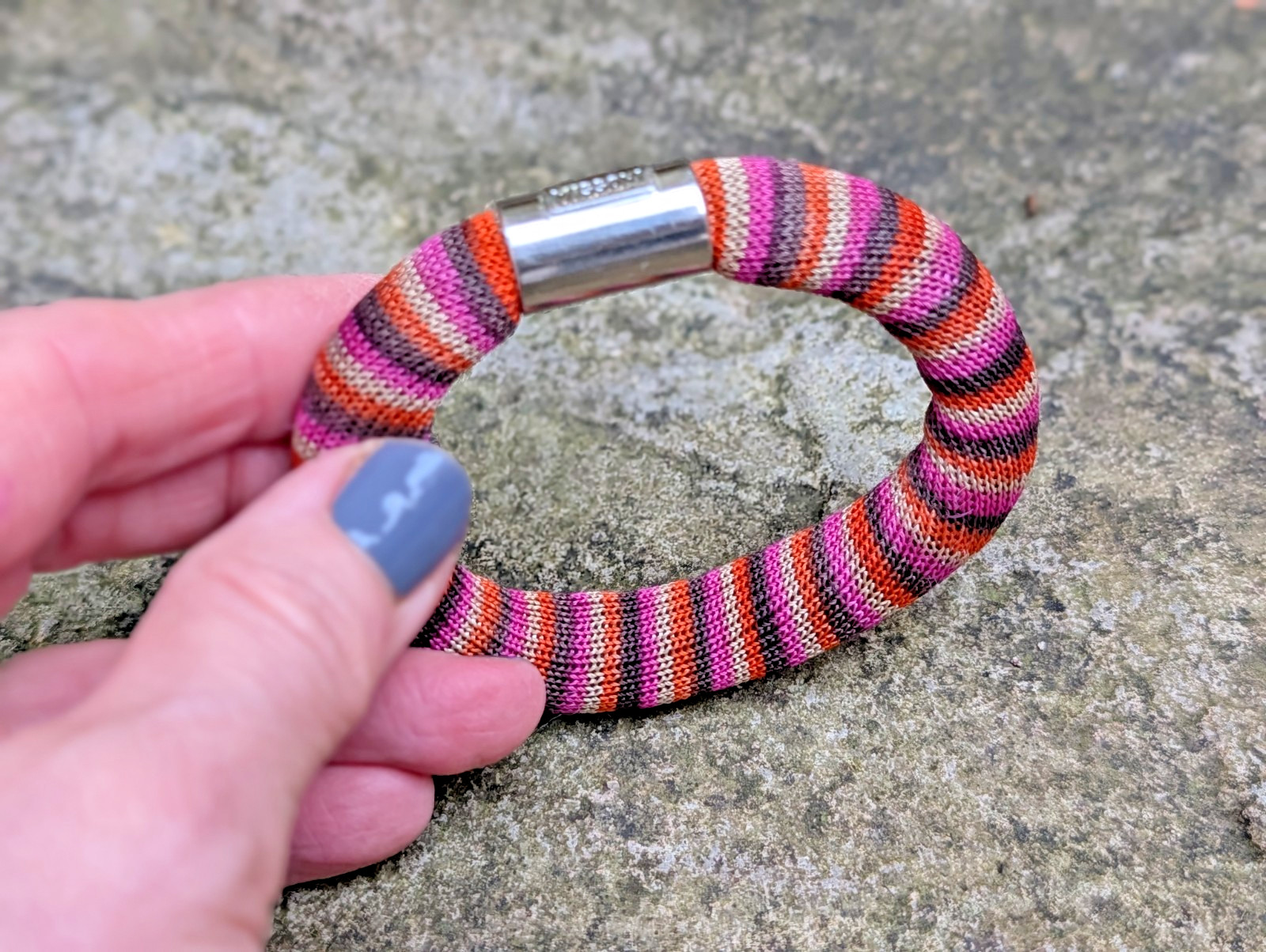MISSONI V&A Collab Net-A-Porter Woven Palladium-Plated Panel Bracelet Bangle 305