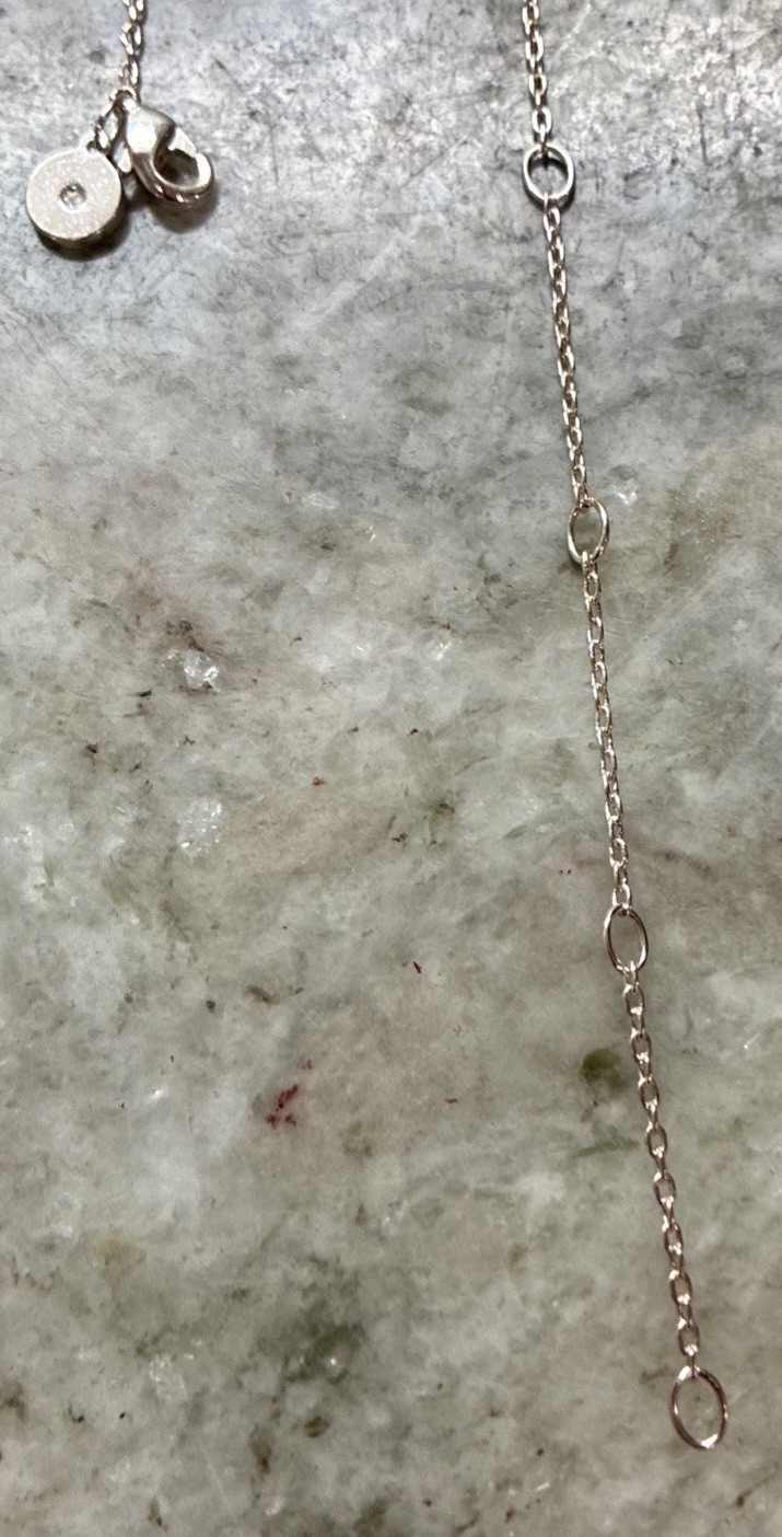 Stella & Dot Arrow Silver Tone Pavé Crystal Chain 22” Necklace Reversible R5