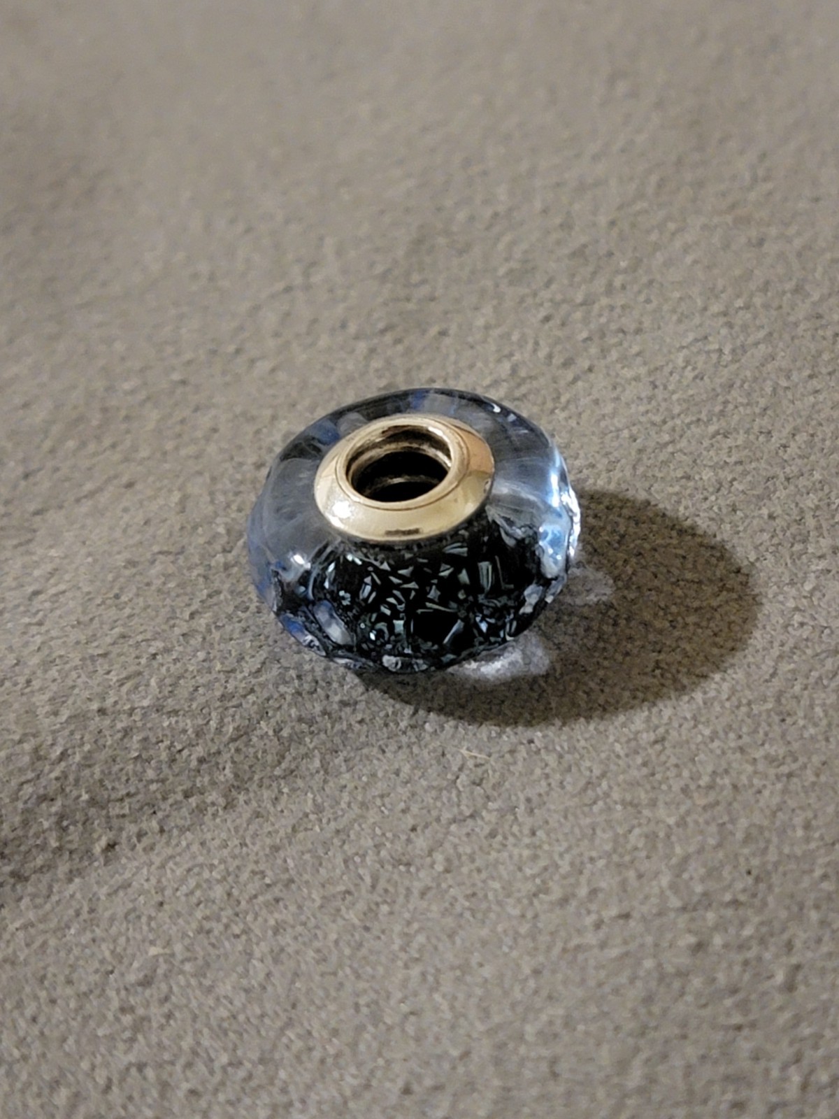 PANDORA Wavy Dark Blue Murano Glass Ocean Charm