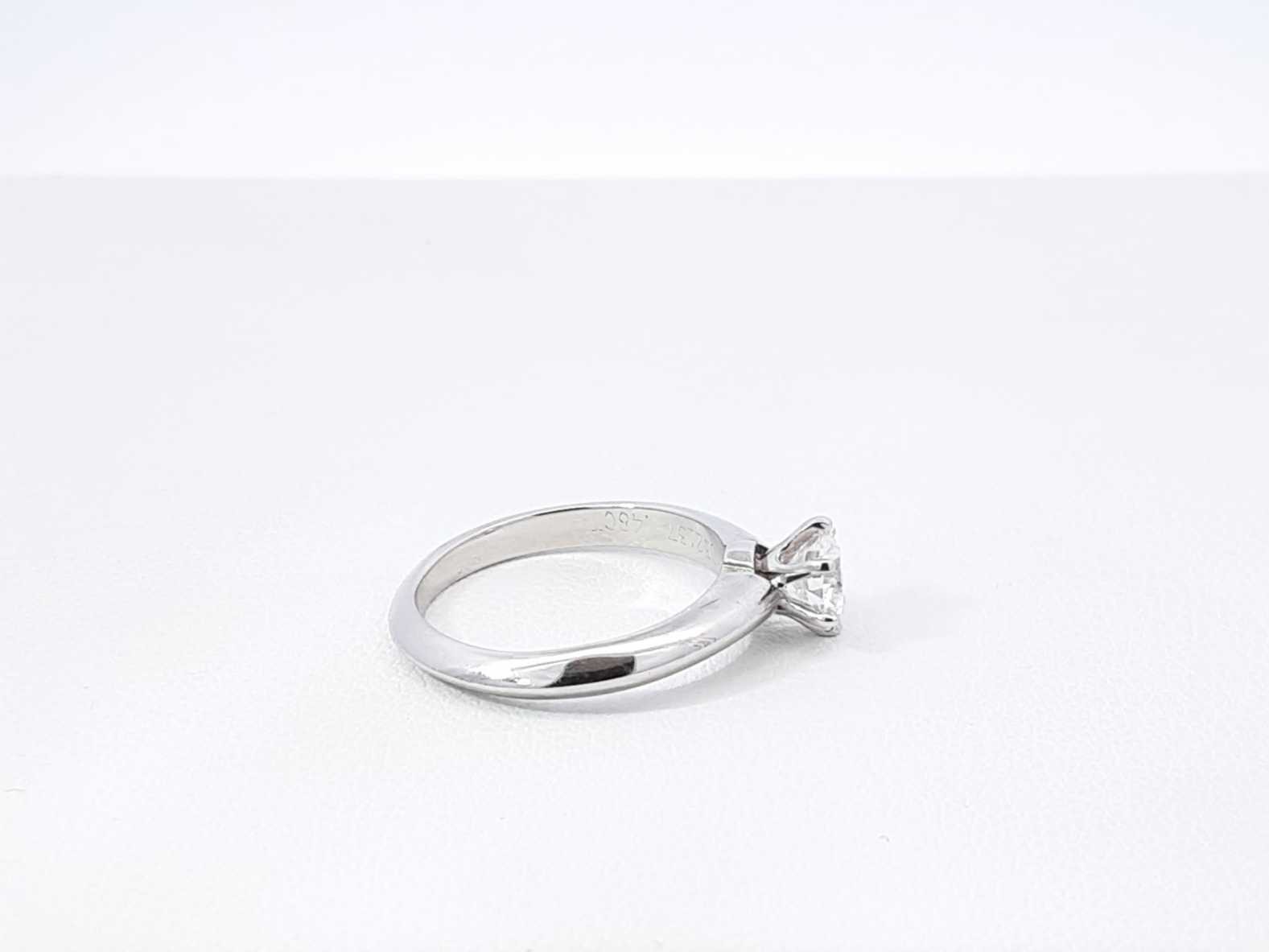Tiffany & Co 0.48 Ct Diamond & Platinum Solitaire Ring 3.9g Sz 3.75 Fw0226ozxzdu