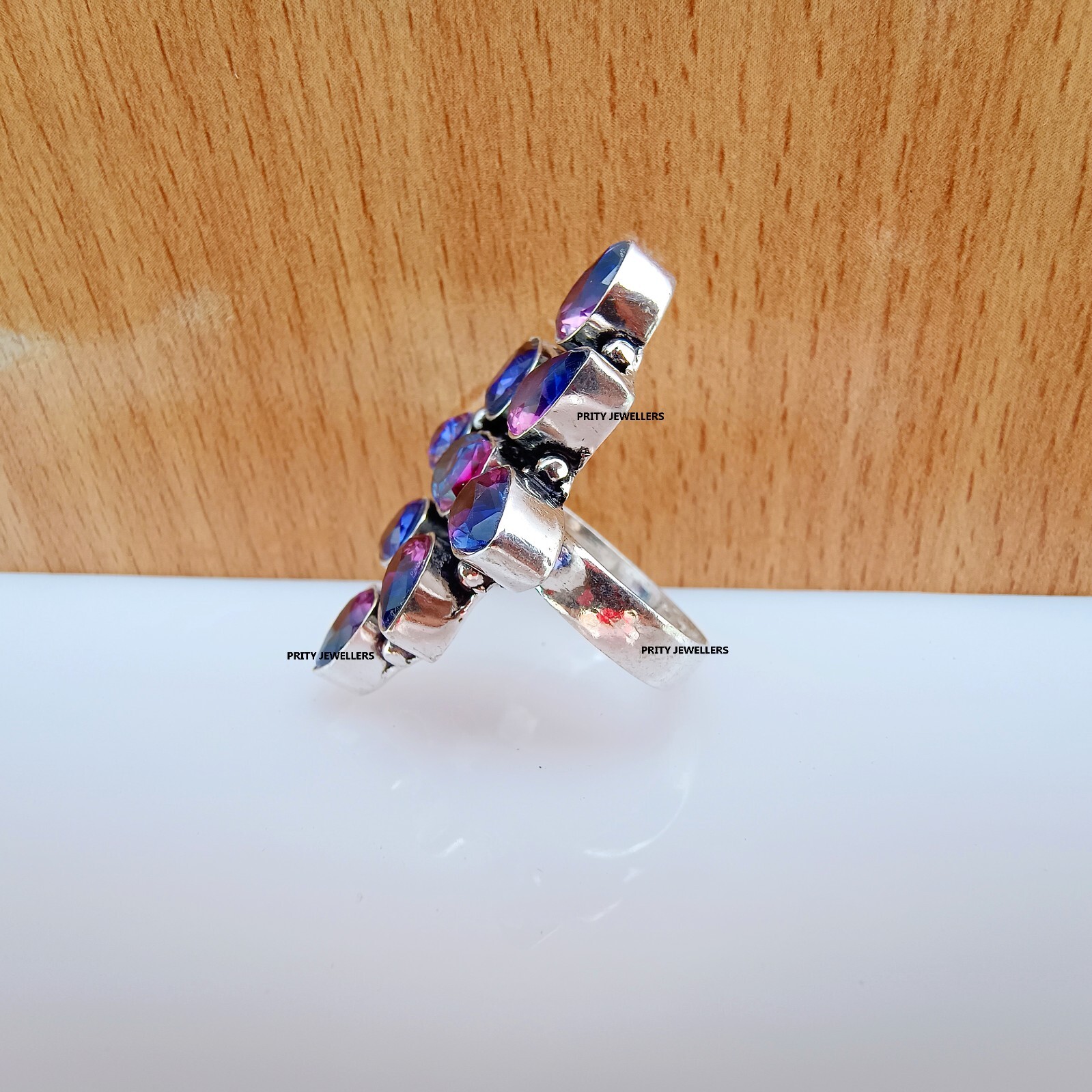 Beautiful Queen Style Ametrine Silver Plated Handmade Ring , All Size Available