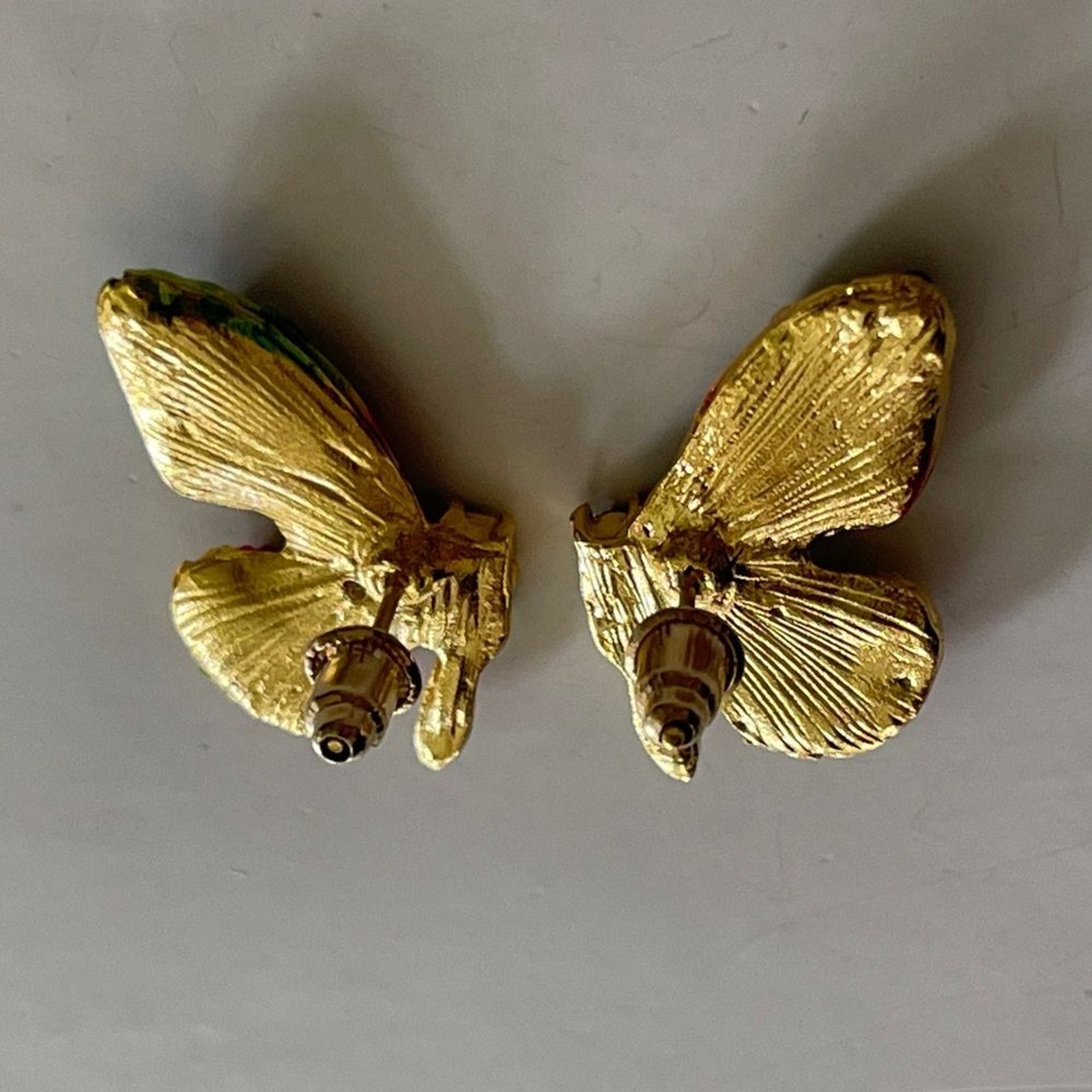 Multicolor rhinestone colorful Butterfly stud earrings similar to free people