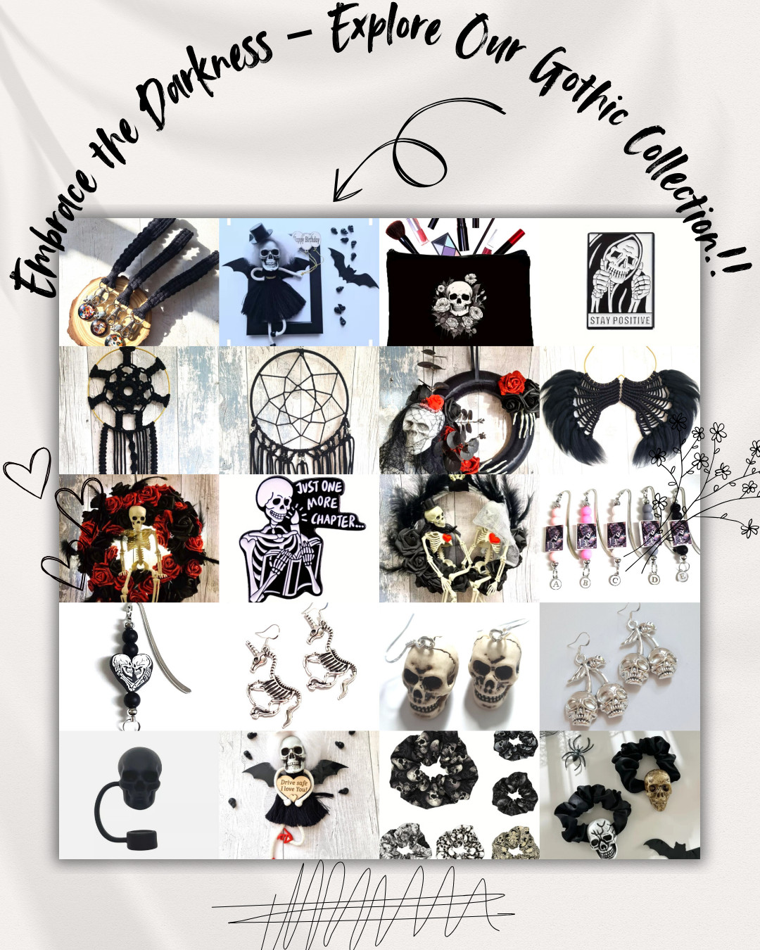 Gothic Dangle Earrings Skull Skeleton Moth Goth Punk Rock Jewellery Halloween