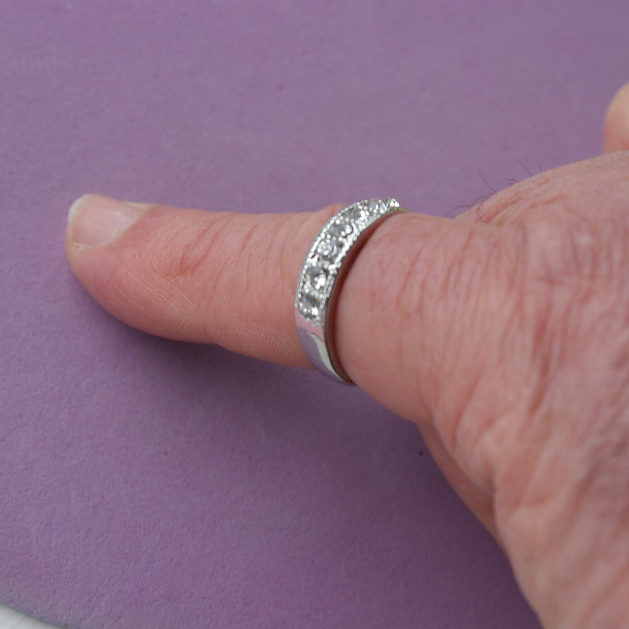 Nice Silver Plated Ring With Cubic Zirconia 2.1 Gr. Size P In gift Box