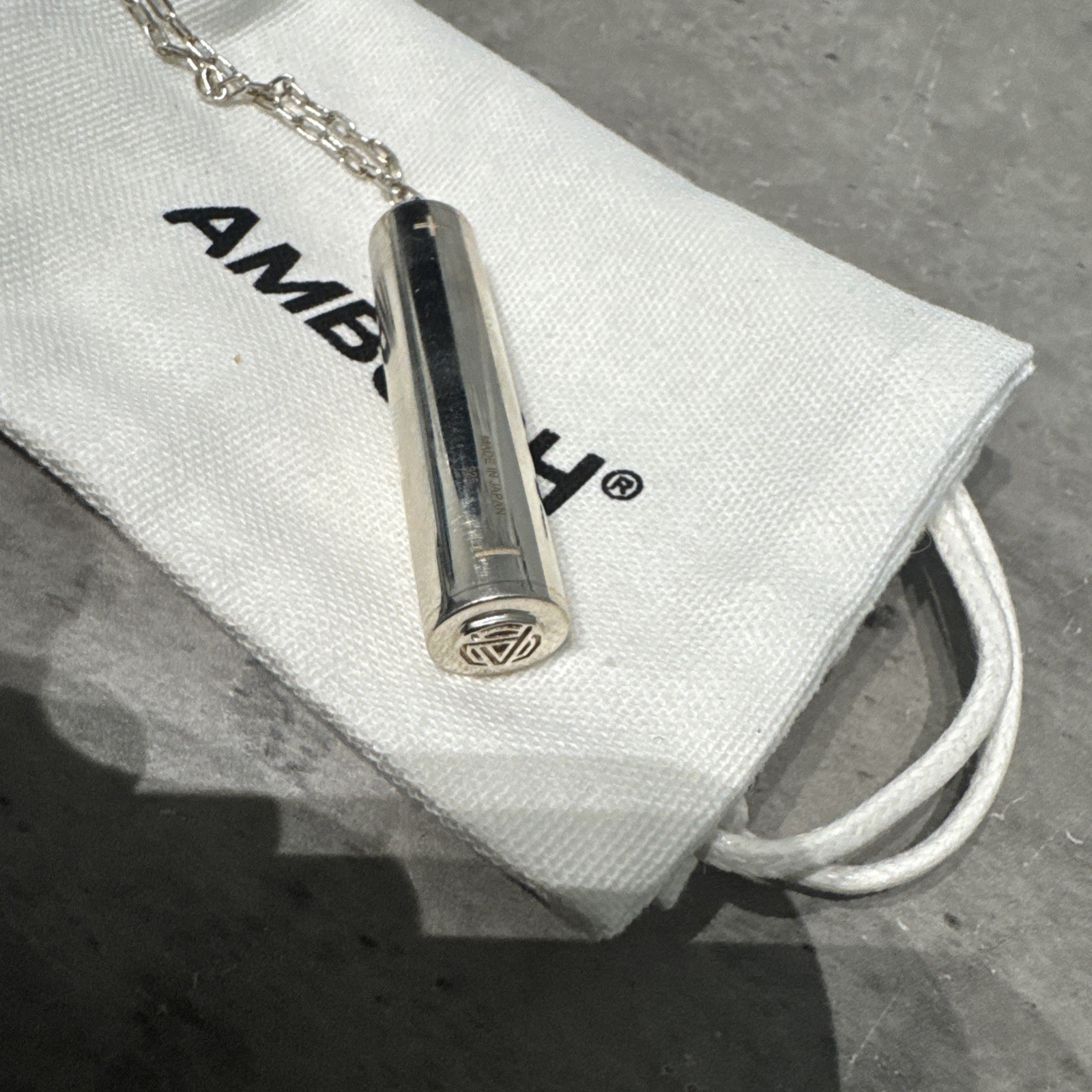 AMBUSH Battery Charm Necklace Sterling Silver 925 Unisex-Adult NEW £417