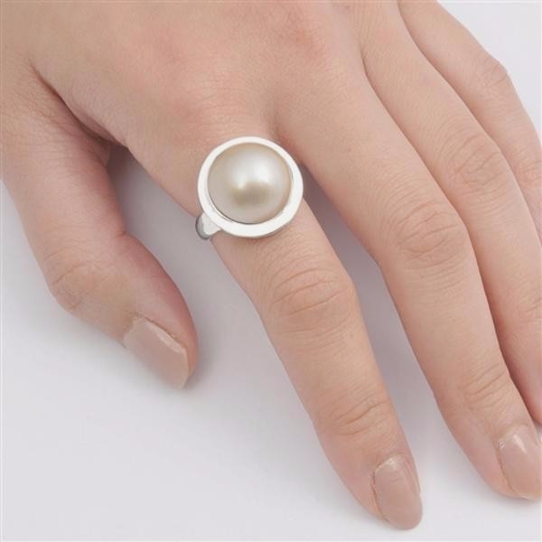 USA Seller Bali White Mabe Pearl Ring Sterling Silver 925 Jewelry Selectable