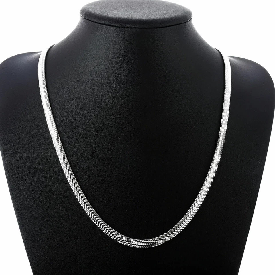 6MM 925 sterling solid silver snake chain Men Women necklace 16 – 26 inch