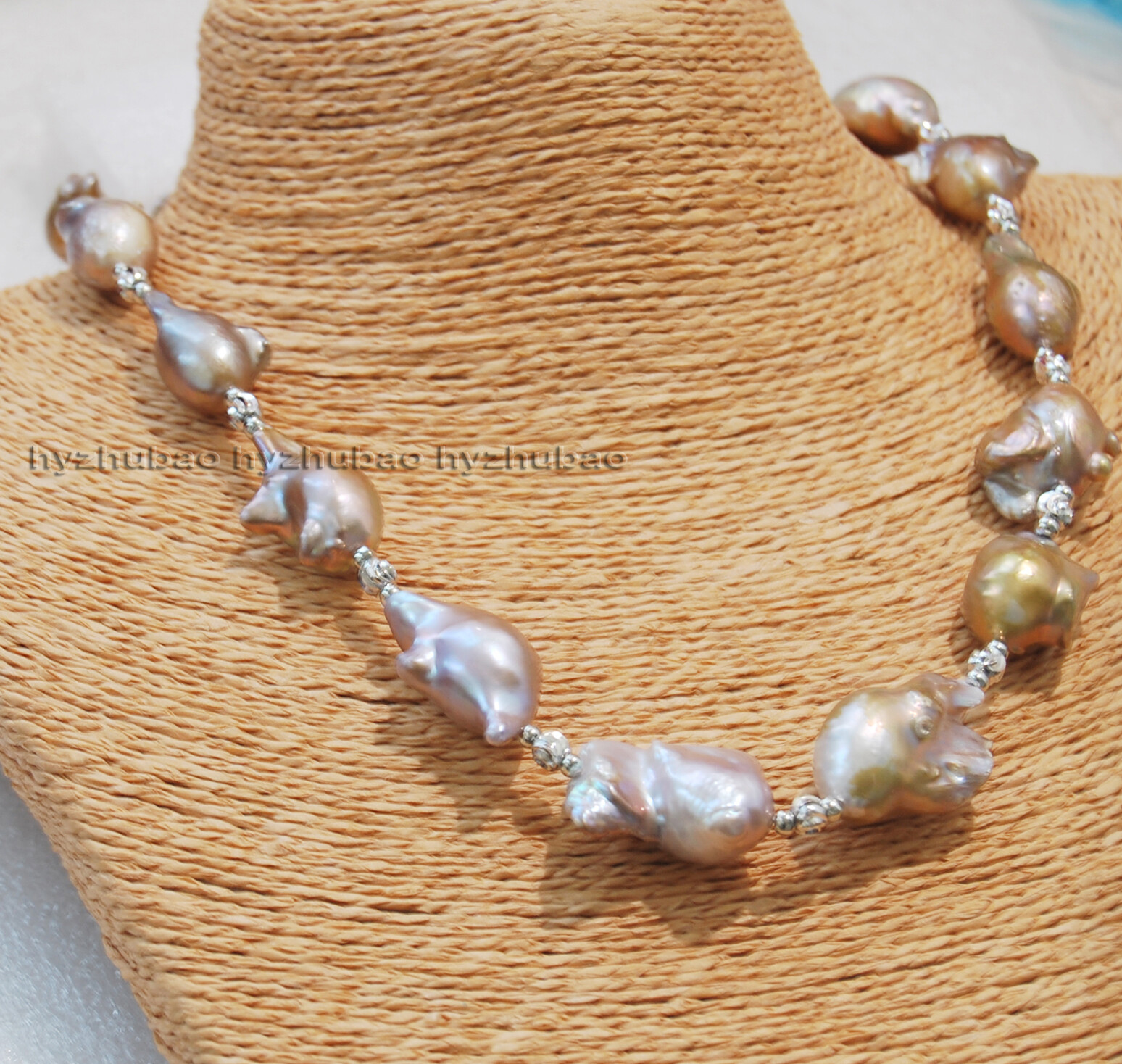 16″ 18″ 22″ 25″ Big 18-25mm Natural South Sea Purple Baroque Pearl Necklace AAA+