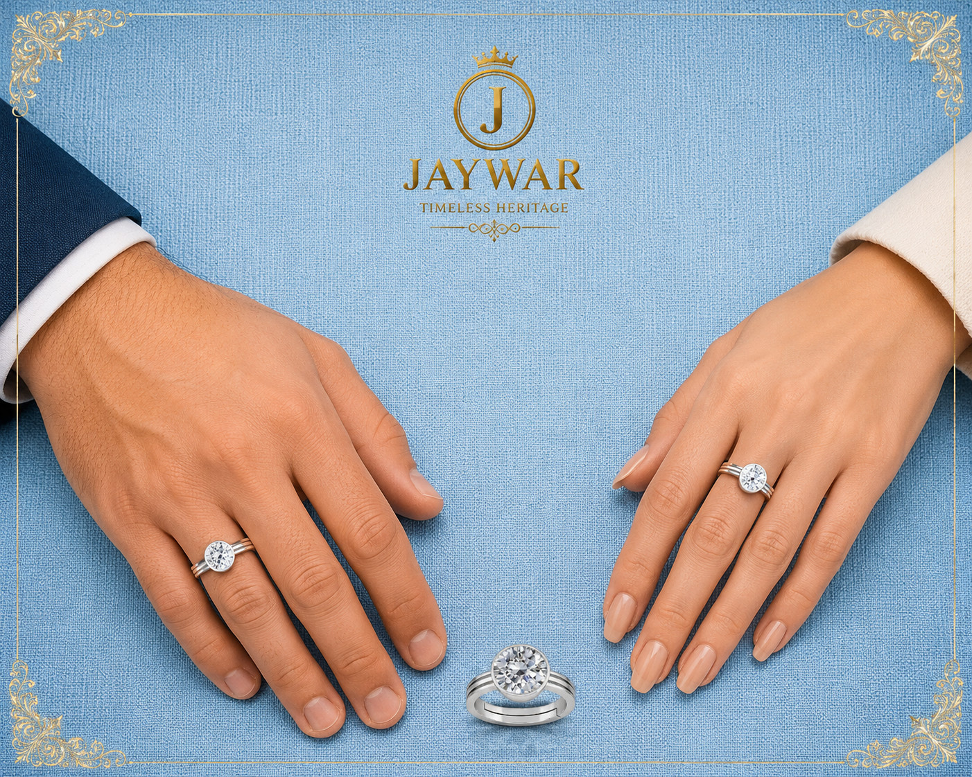 Jaywar Adjustable Zircon Ring Panchdhatu Silver Plated Unisex Men Women Gemstone