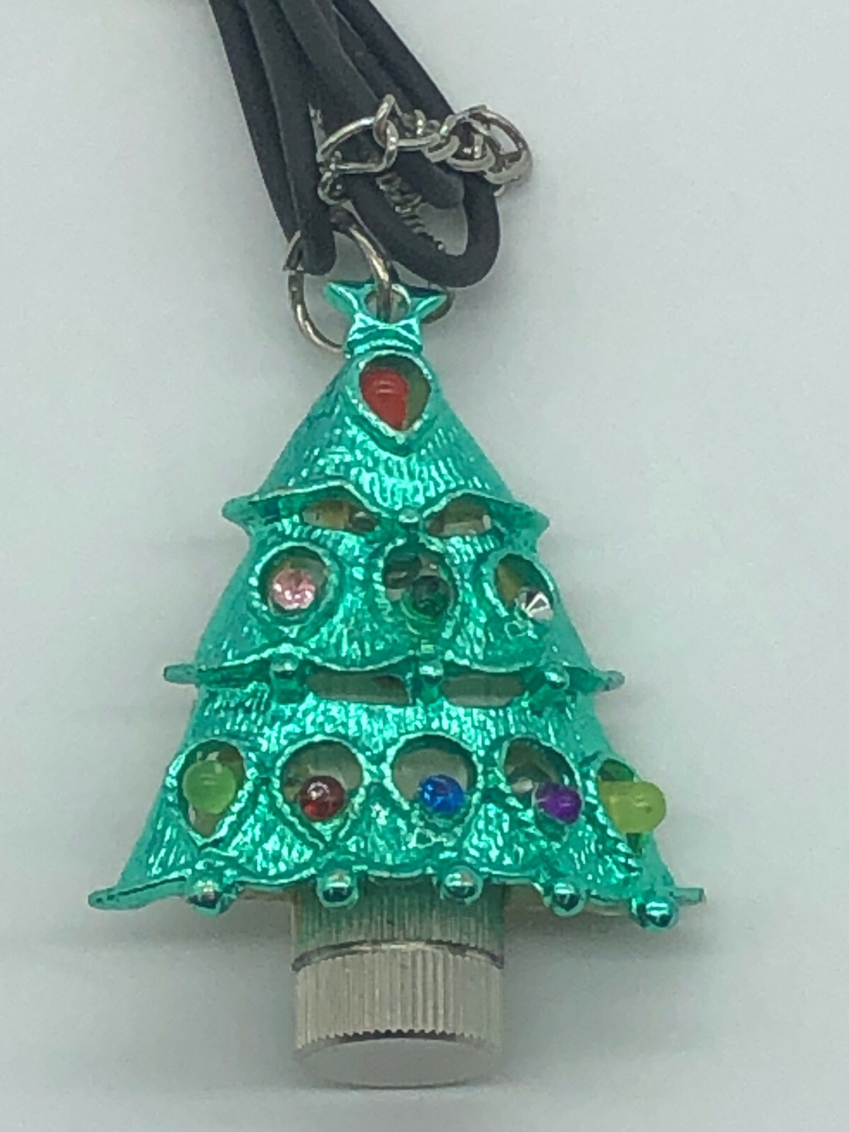 3PC Light-Up Christmas Tree Necklaces/Brooches Red & Green LED Lights & Beads US