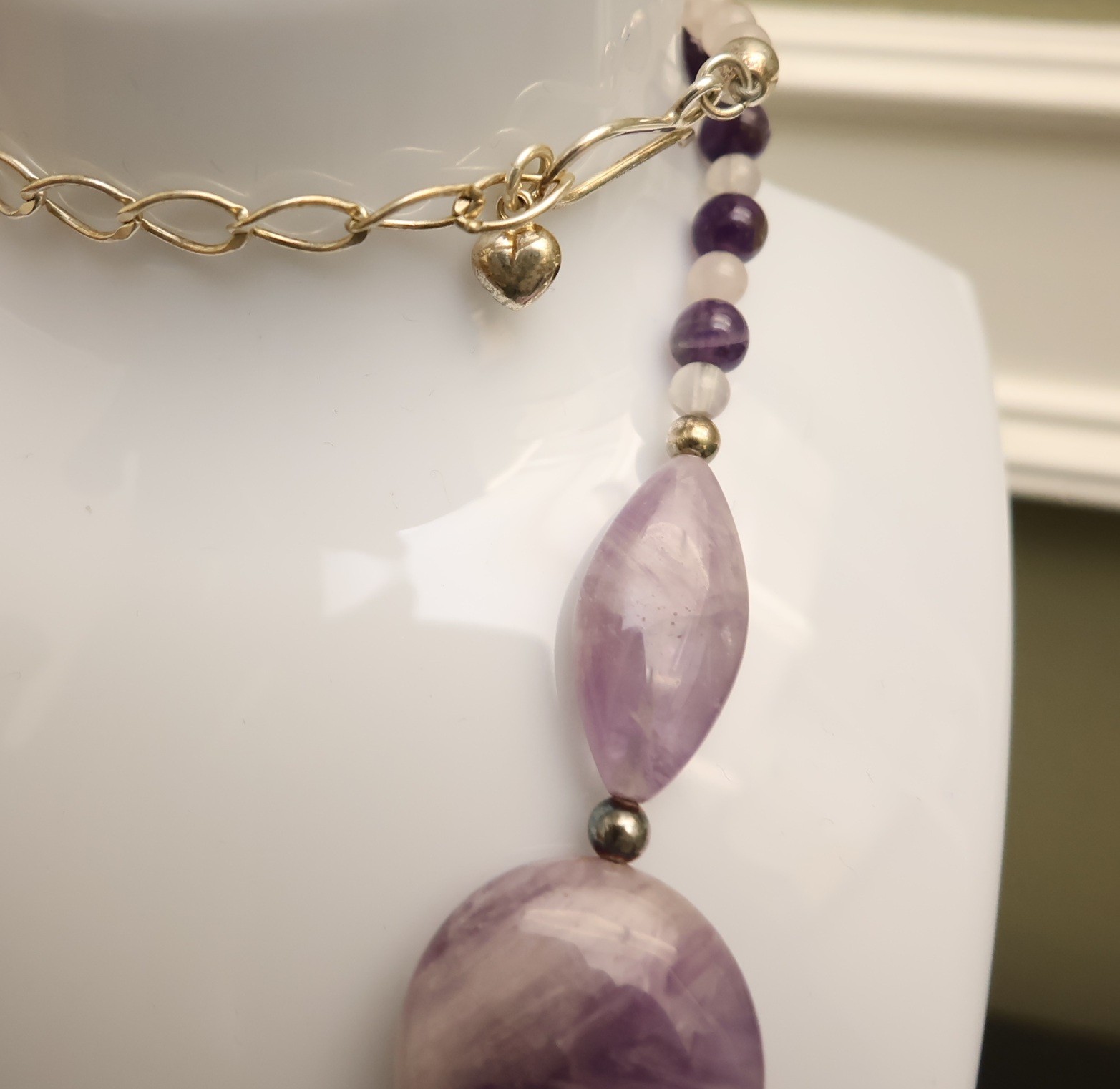Jay King necklace Mine Finds statement shell semiprecious beads sterling silver