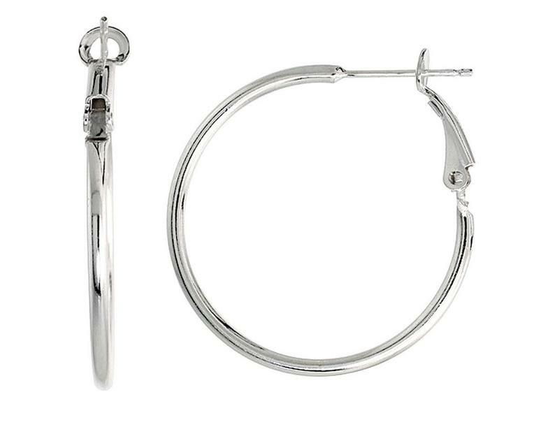925 Sterling Silver 2mm Thin Tube Hoop Earrings 1.2″ 1.6″ 2″ 2.4″ 2.8″ 3″ 4″ C5
