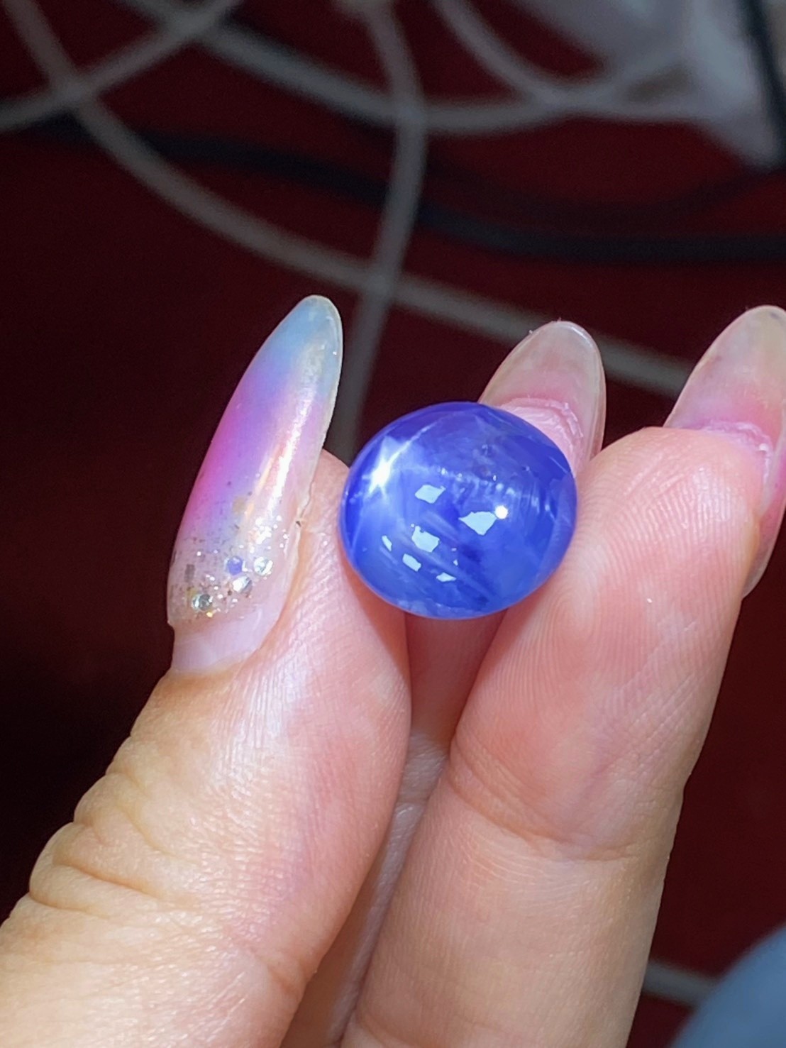 [jerseychou] Natural Star Sapphire 13.42 ct , Sri Lanka, No heat ,AIG