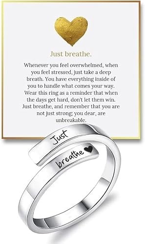 I F♡Cking Love You Ring for Women, Hope Rings Adjustable Stainless Steel Silver