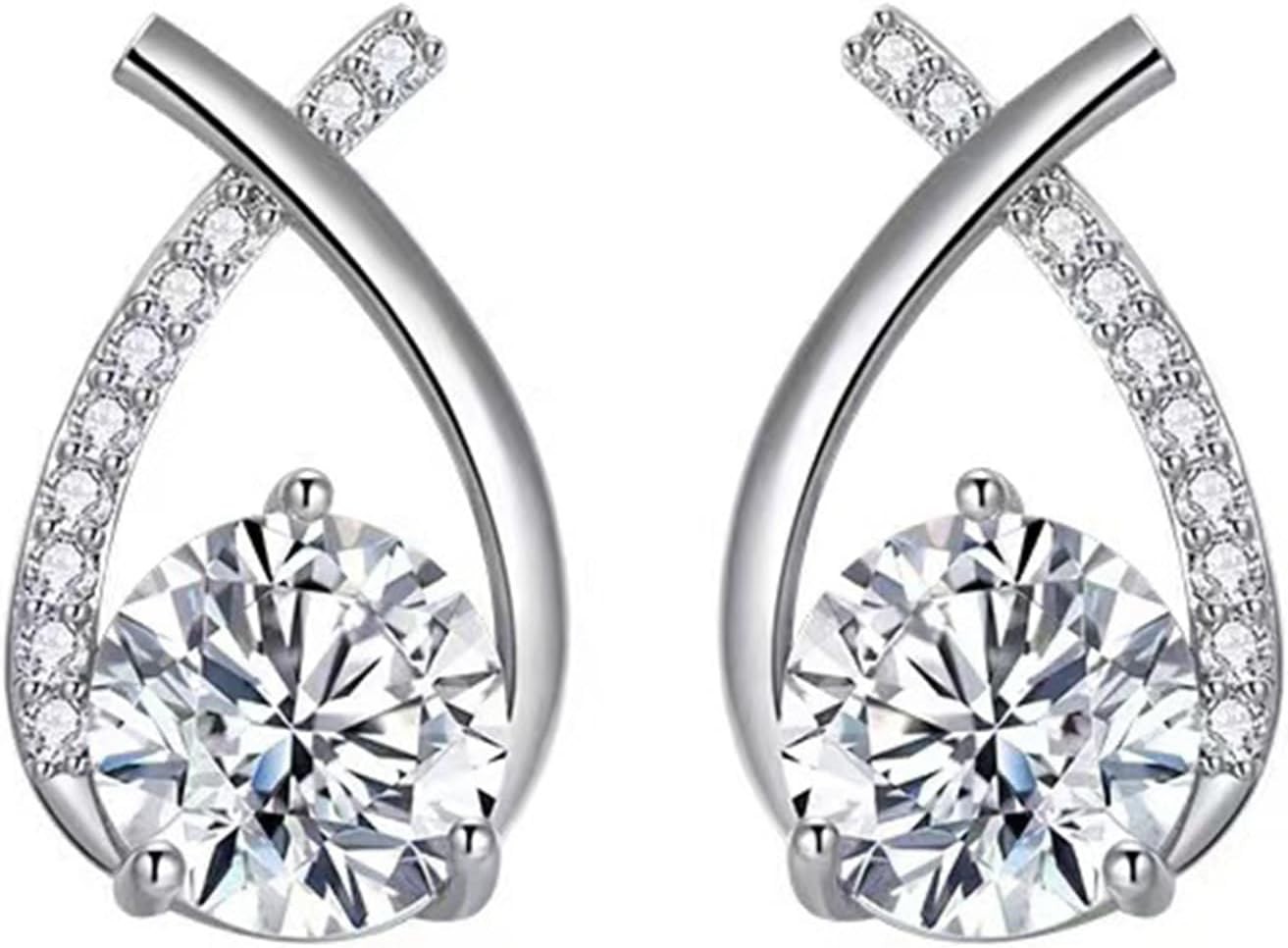 Germanium Lymph Flow Earrings with Cubic Zirconia – Perfect Gift Idea