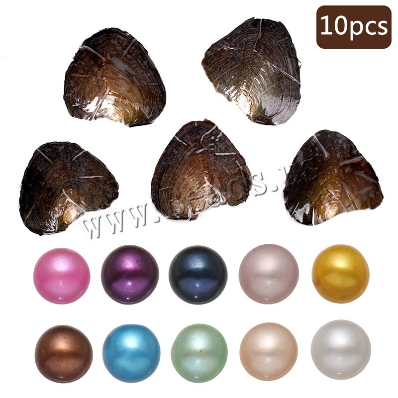 10PCS Natural Pearl Akoya Oysters Individually Wrapped w/ Cultured Bulk 7-8mm