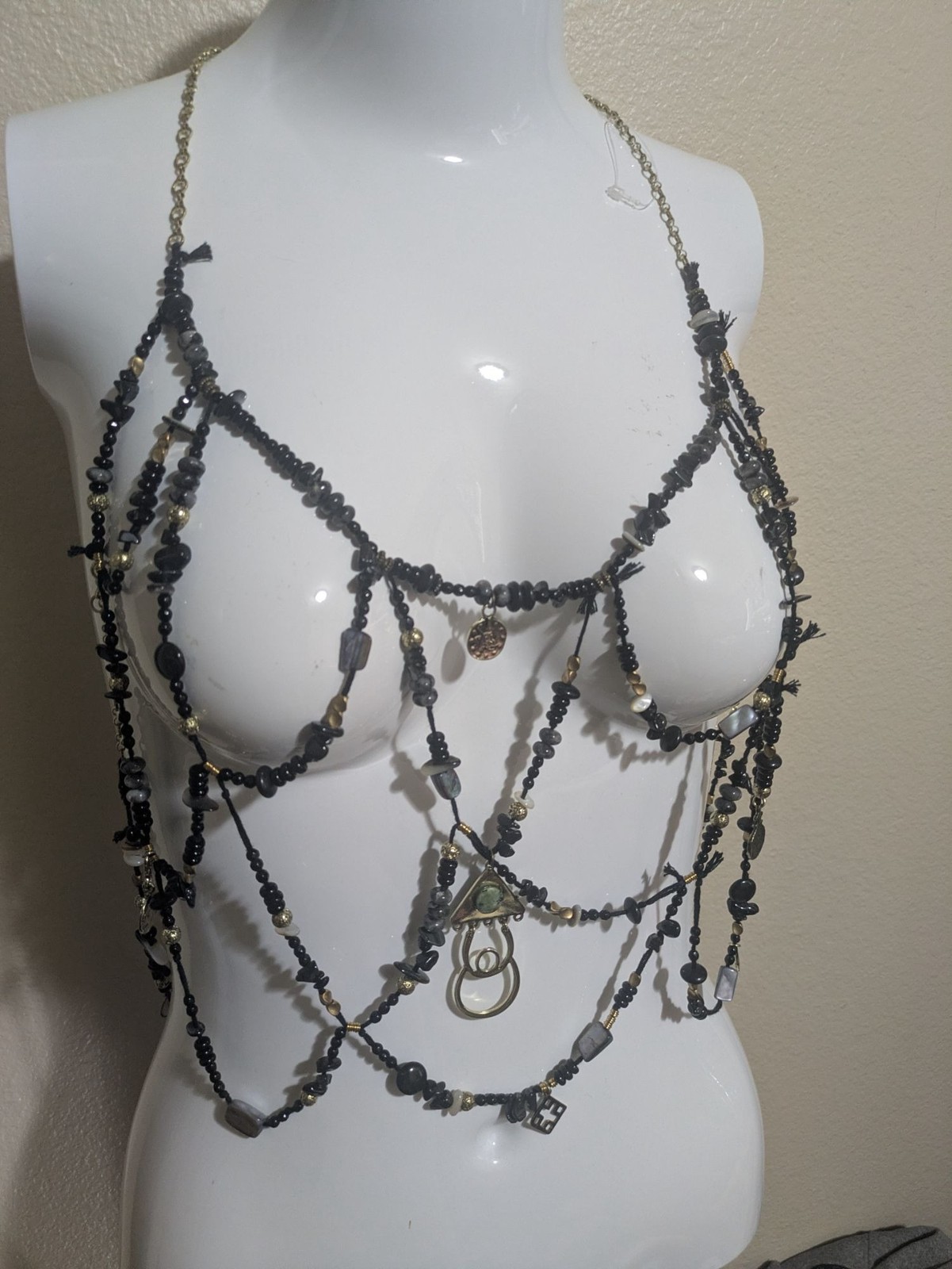 Free People X Ariana Ost Mermaid Shell Beaded Body Chain Festival Hippie Boho