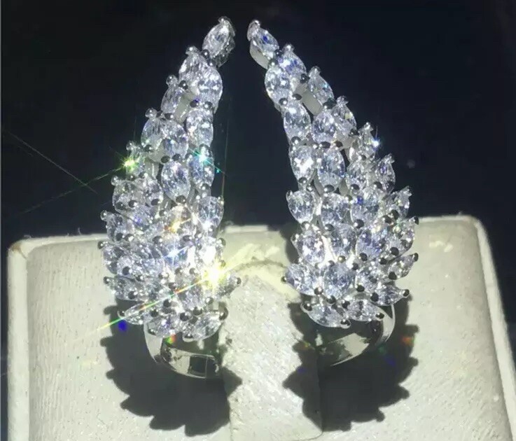 Angel Wing Cubic Zirconia Rhodium Plated Ring