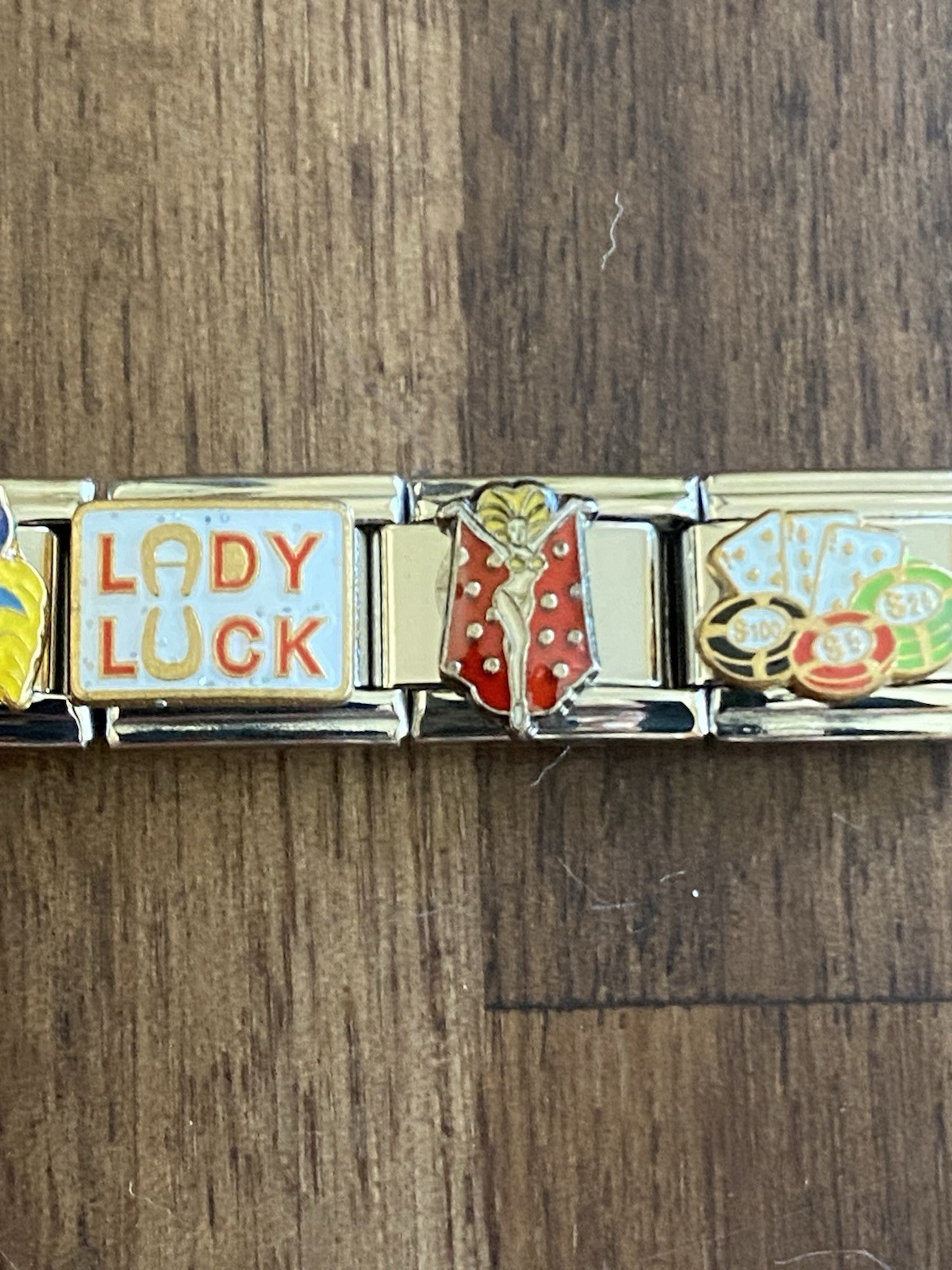 19 Charm Las Vegas/Gambling/Casino/Poker Bracelet Italian Charm New