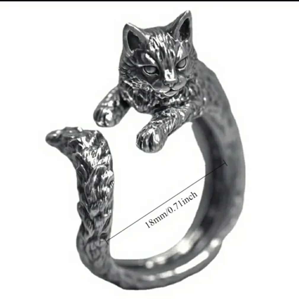 Elegant 925 Sterling Silver Charms New Fashion Leopard Cat Ring One Size Fit All